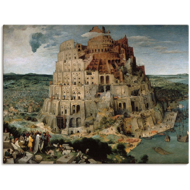 Artland Wandbild »Der Turmbau von Babel. 1563«, Gebäude, (1 St.), als  Leinwandbild, Wandaufkleber oder Poster in versch. Grössen à bas prix
