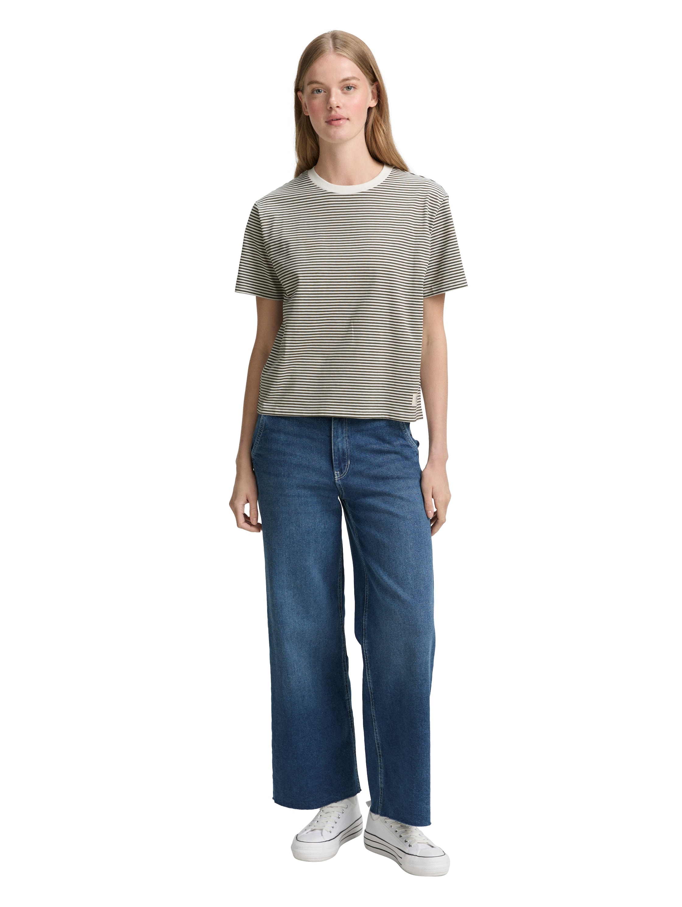 TOM TAILOR Denim T-Shirt, mit Streifen Muster