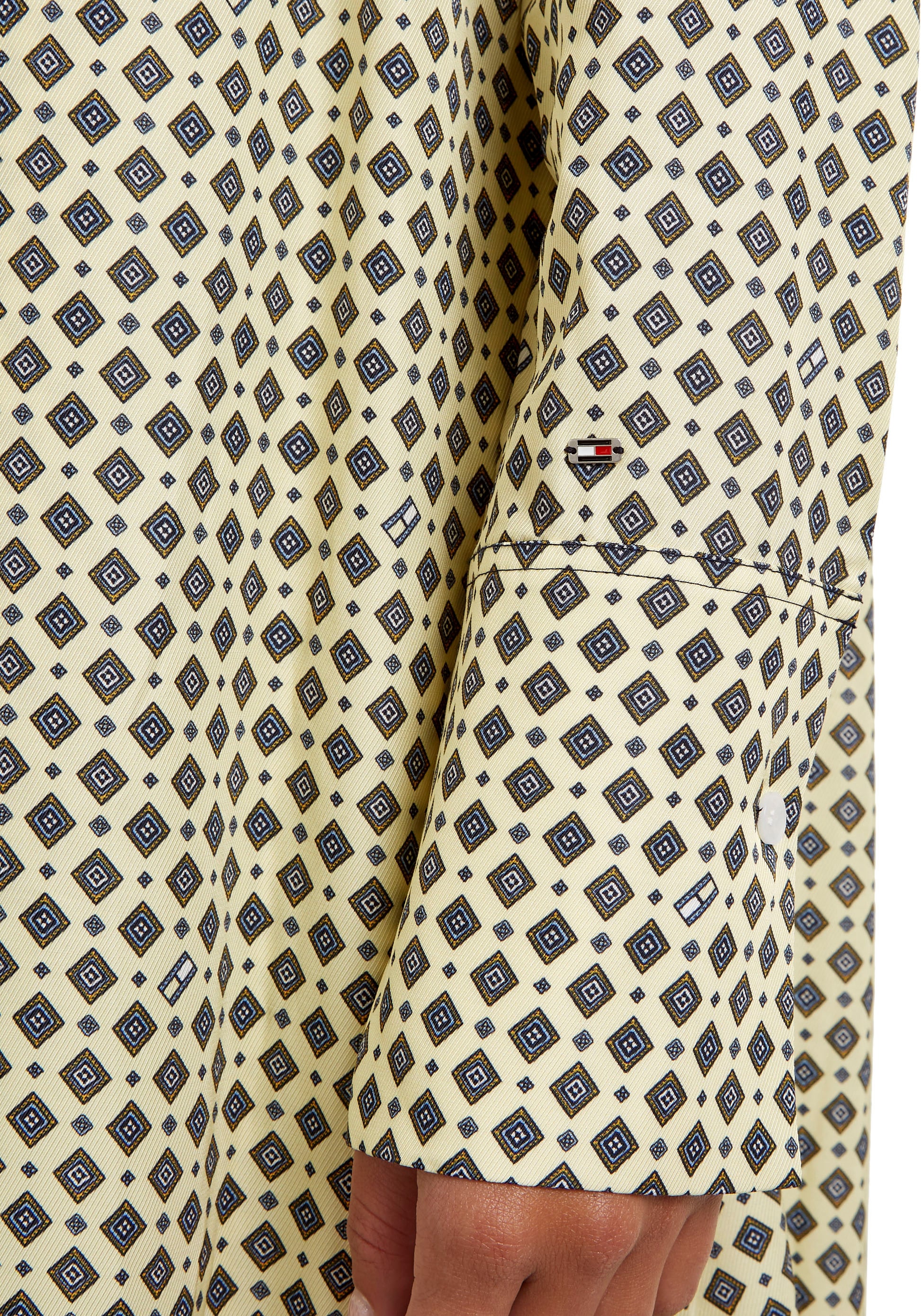 Tommy Hilfiger Blusenkleid »FOULARD DRAPED MIDI DRESS«, mit Tommy Hilfiger Markenlabel