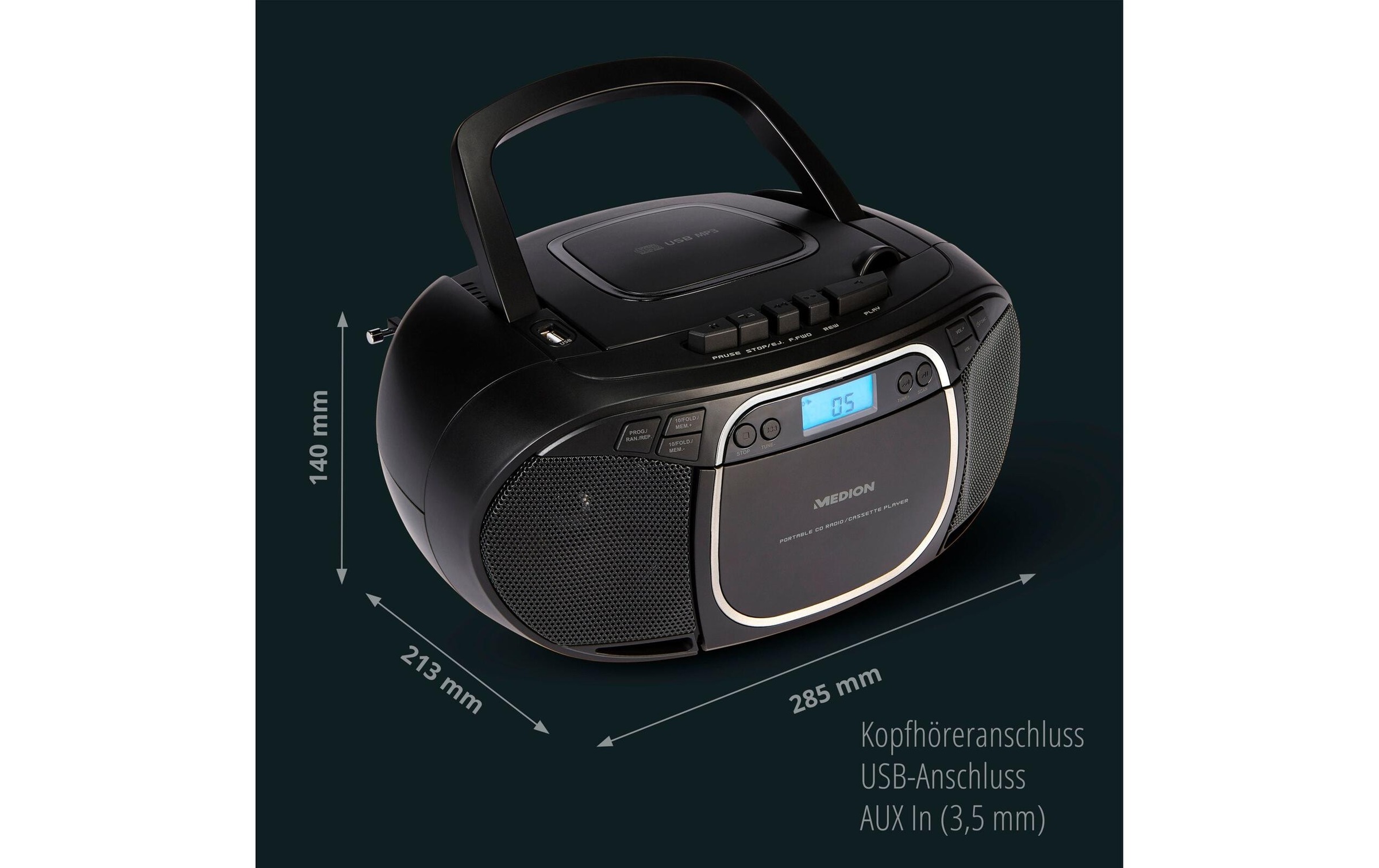 Medion® CD-Radiorecorder »LIFE E66476 Schwarz«