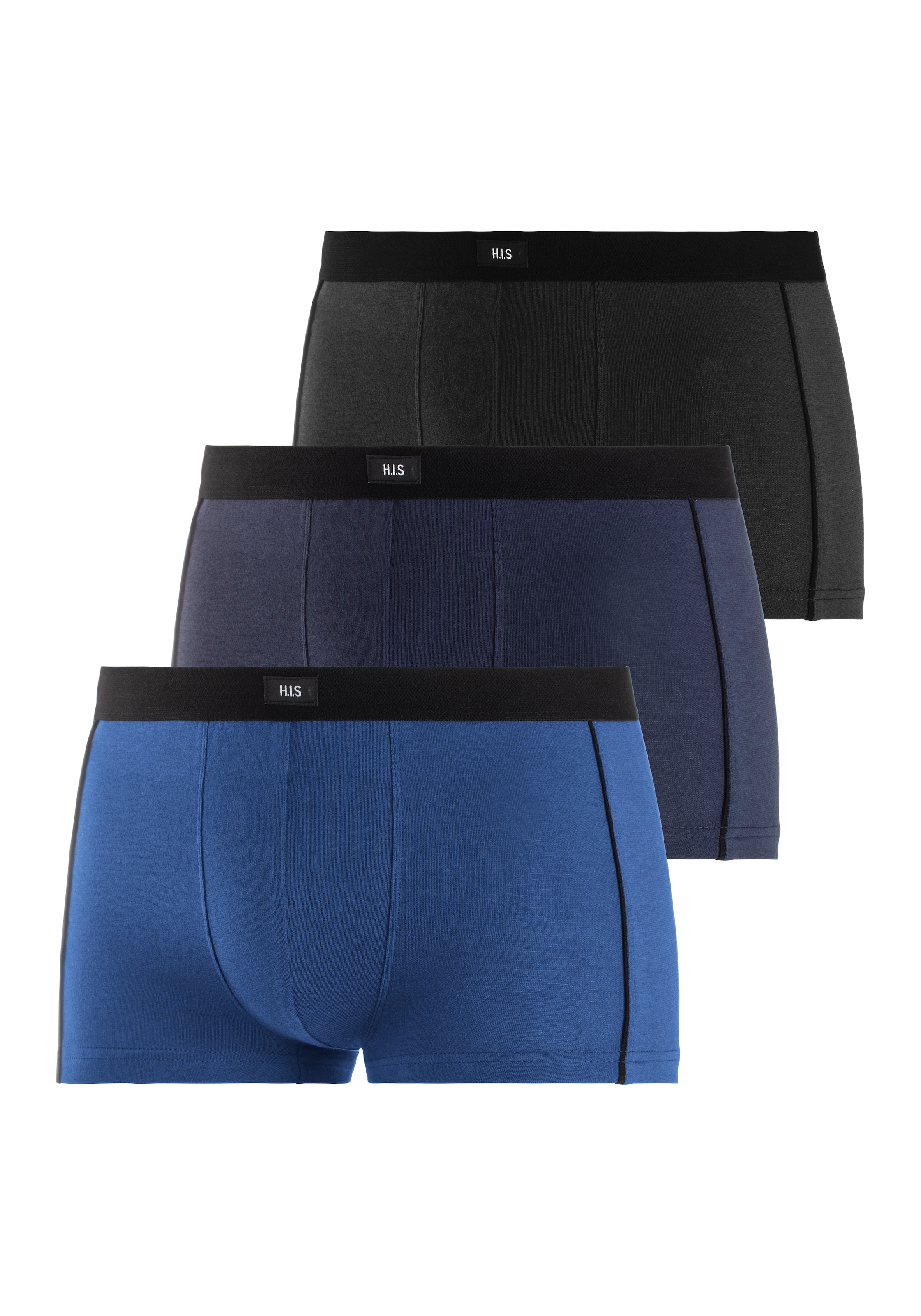 Image of H.I.S Hipster Packung, 3 Stk. knapp sitzende Boxershorts aus Baumwollmischung