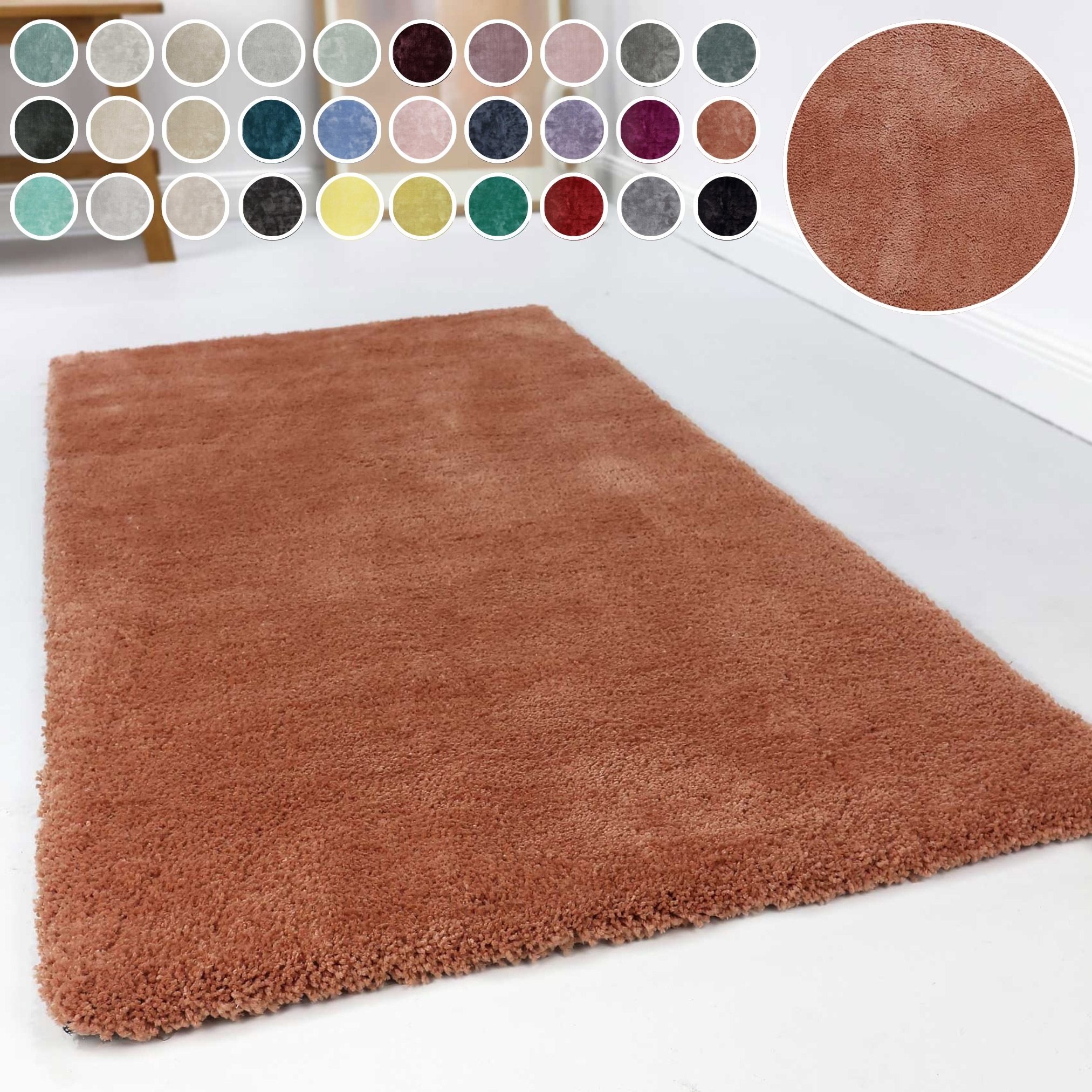 Image of Esprit Hochflor-Teppich "Relaxx ESP-4150" rechteckig 25 mm Höhe Wohnzimmer, sehr grosse Farbauswahl, weicher dichter Hochflor