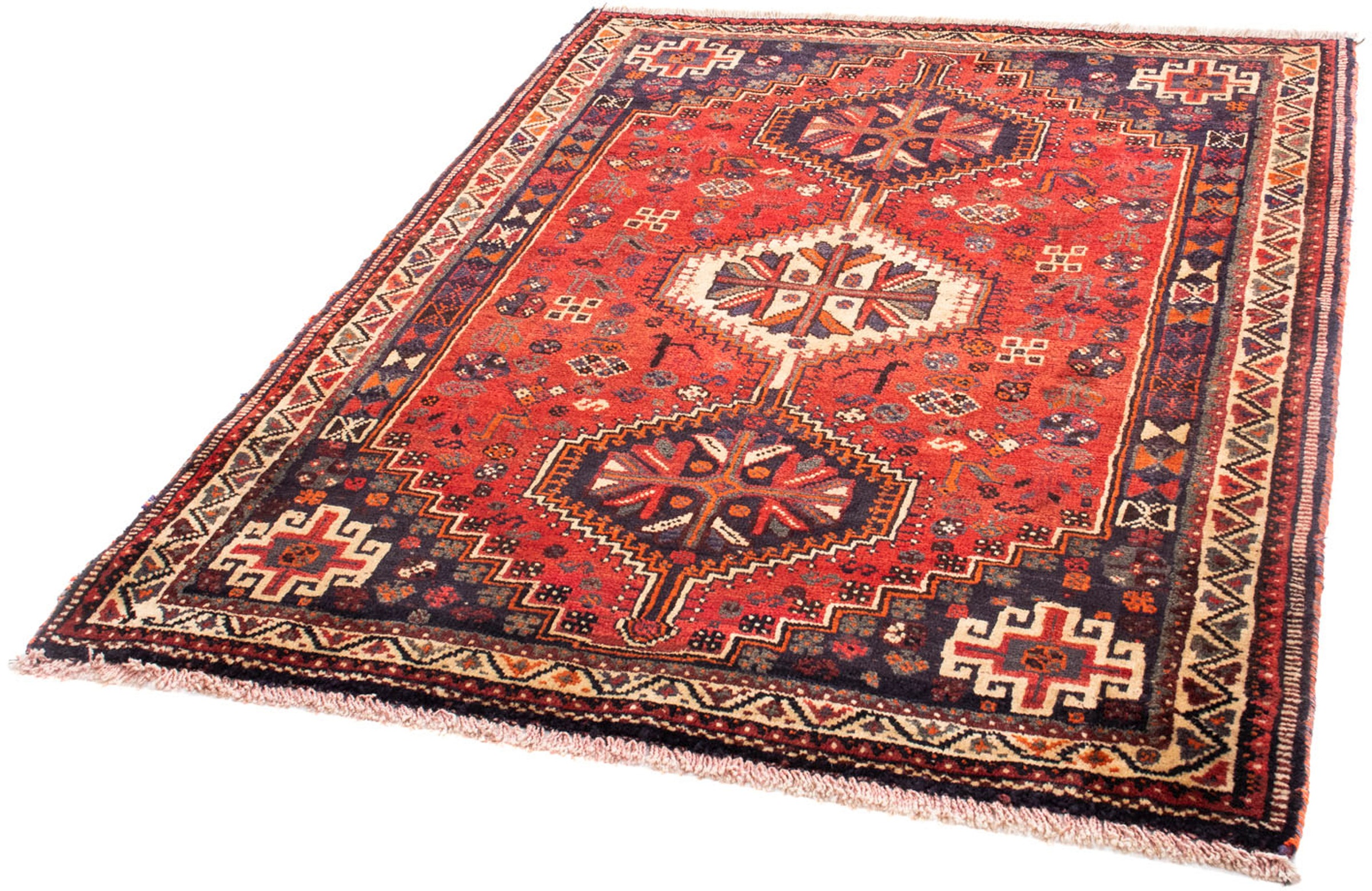Image of morgenland Orientteppich »Perser - Nomadic - 157 x 122 cm - dunkelrot«, rechteckig, 10 mm Höhe, Wohnzimmer, Handgeknüpft, Einzelstück mit Zertifikat bei Ackermann Versand Schweiz
