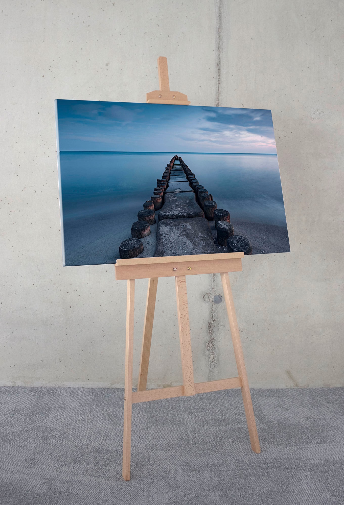 Komar Leinwandbild »Ostseebad - Grösse 90 x 60 cm«, Baum-Blätter-Natur-Berge-Blumen-Foto-Jahreszeiten-Landschaft-Meer-Strand-Palmen, (Packung, 1 St.), Keilrahmenbild mi Echtholzrahmen