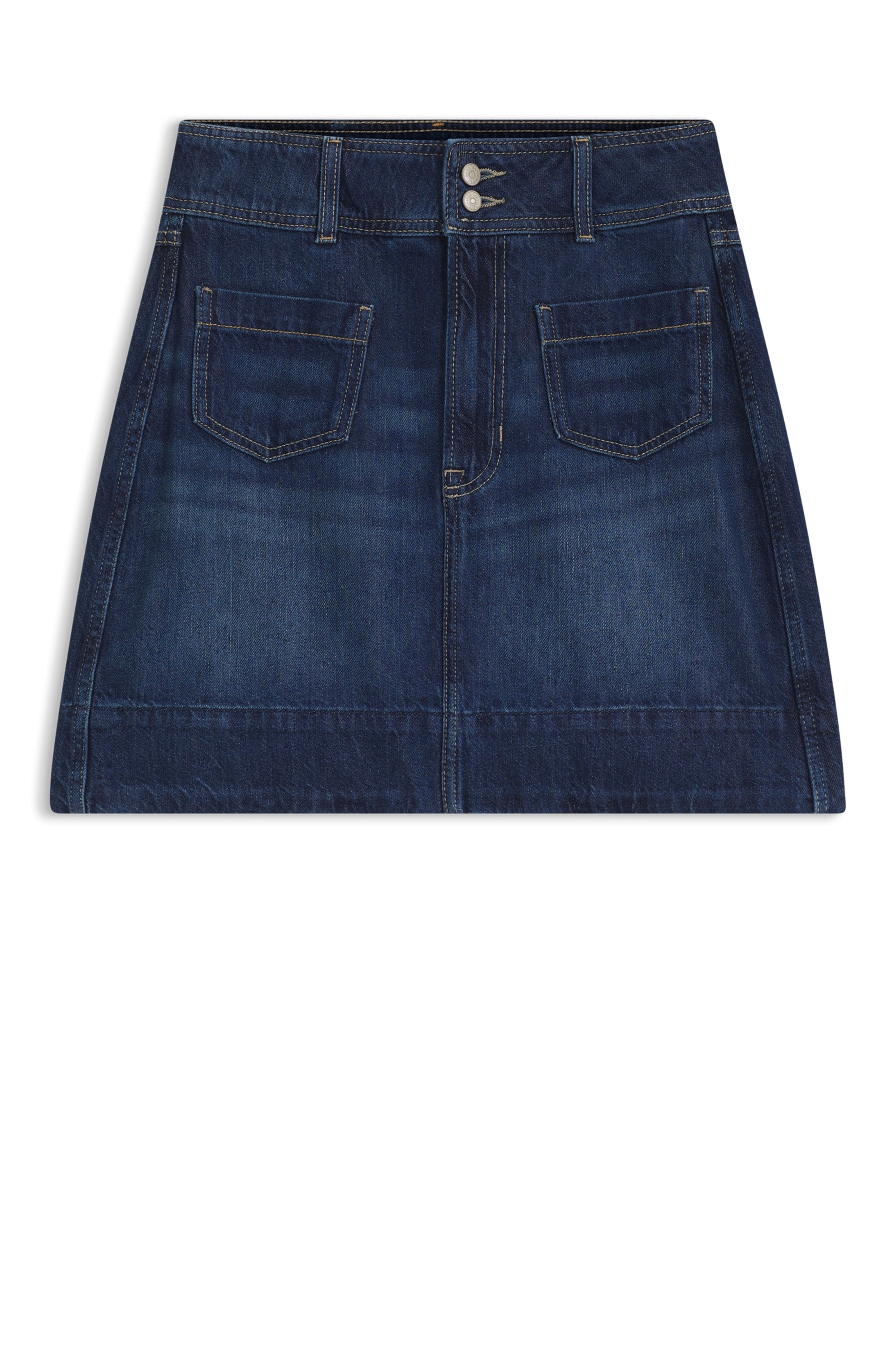 BOSS ORANGE Minirock »MINI SKIRT 1.0 Premium Damenmode« im 70s Look, mit hohem Bund