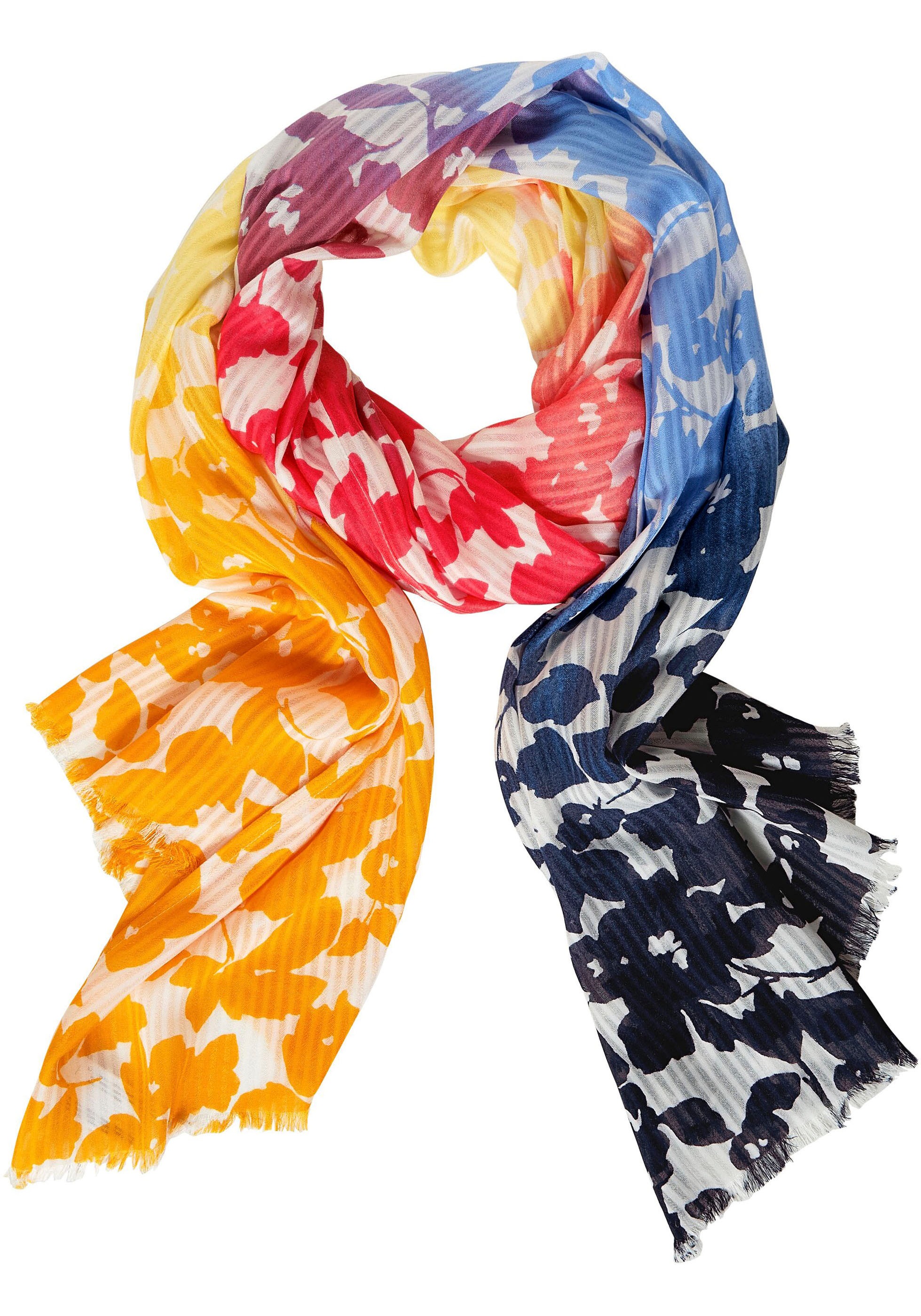 Image of STREET ONE Modeschal, mit grossem Alloverprint im Colorblocking-Look bei Ackermann Versand Schweiz