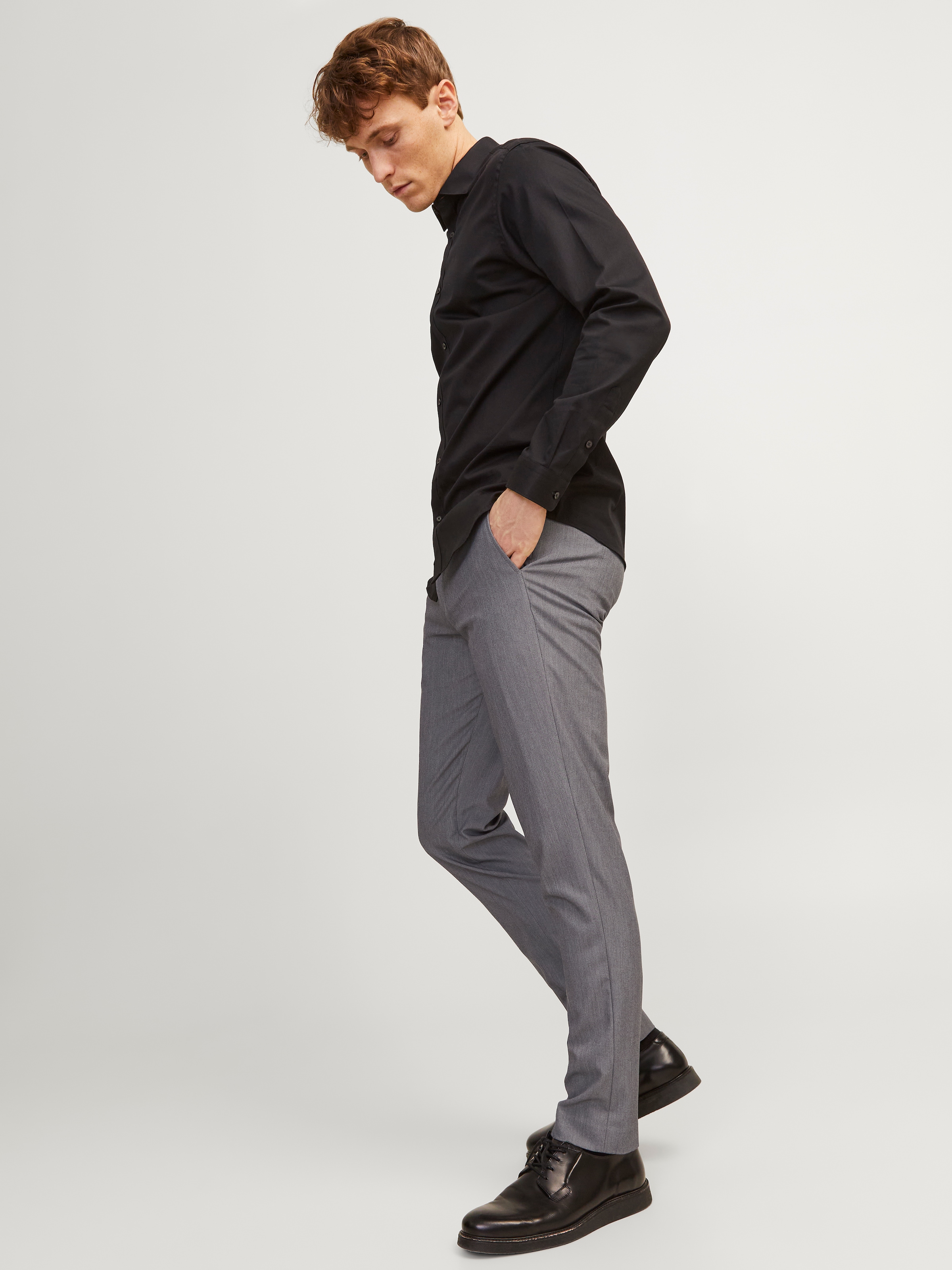 Jack & Jones Pantalon de costume »JPRFRANCO  Hose mit schmalem Bein und cleanem Look«  meliert, modisch, slim fit, Kunstfaser