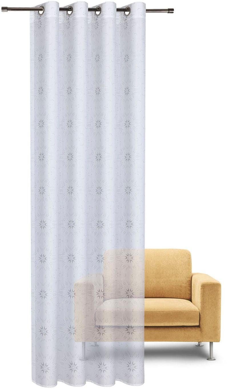 Image of Gerster Vorhang "Gian" Ösen 1 Stk. tlg. HxB: 235x140, Moderner Ösenschal bedruckt