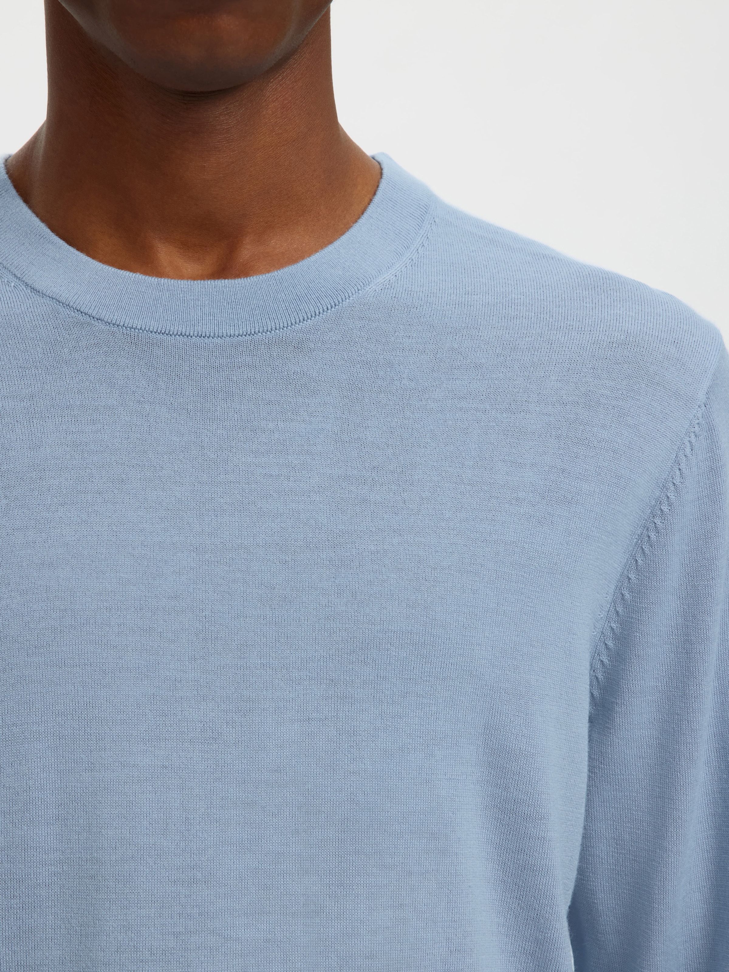 SELECTED Strickpullover »SLHTRAY LS KNIT MERINO CREW NECK NOOS« Wolle, regular fit