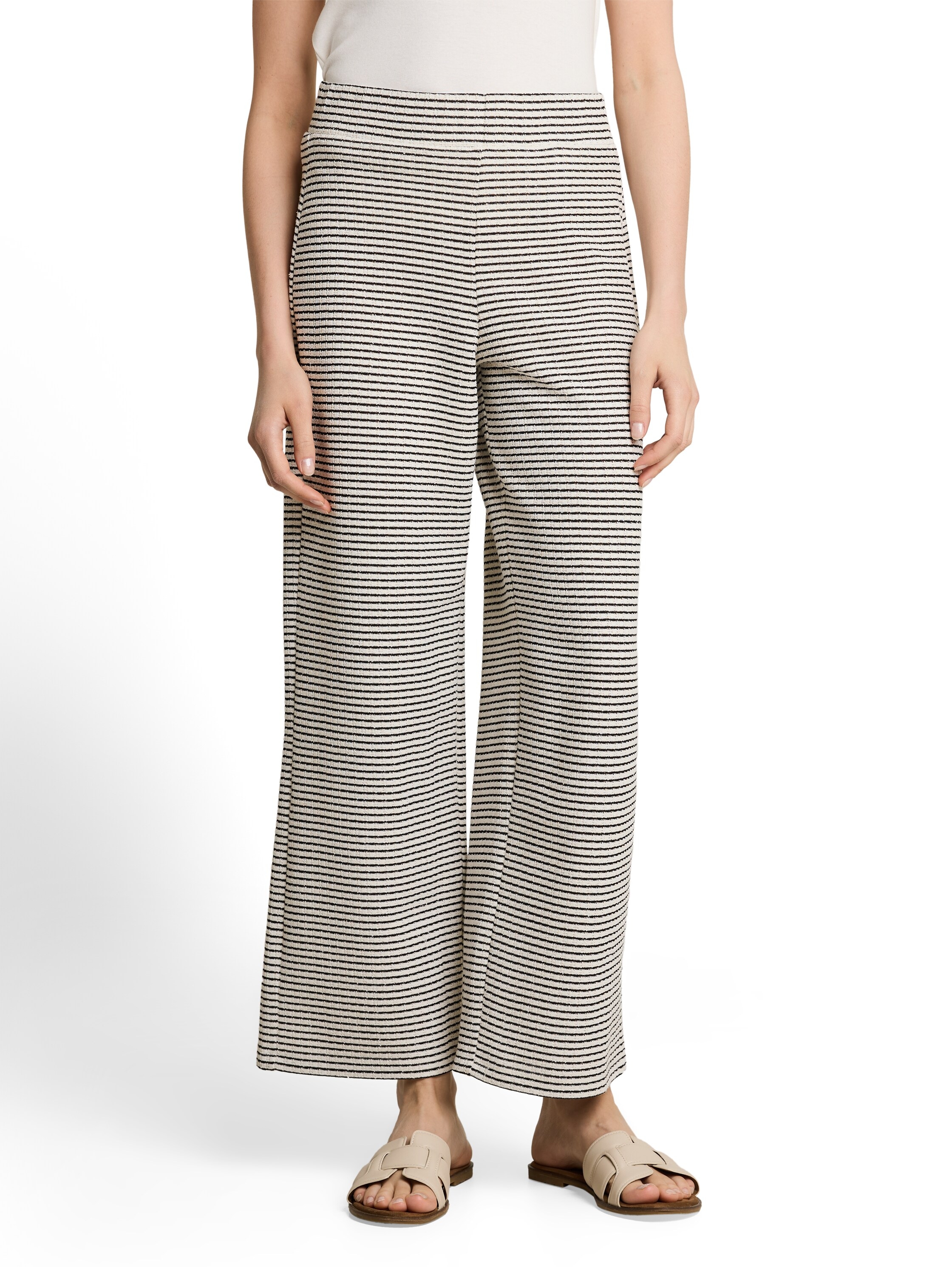 Image of TOM TAILOR Denim Stoffhose Gestreifte Stoffhose mit Strucktur