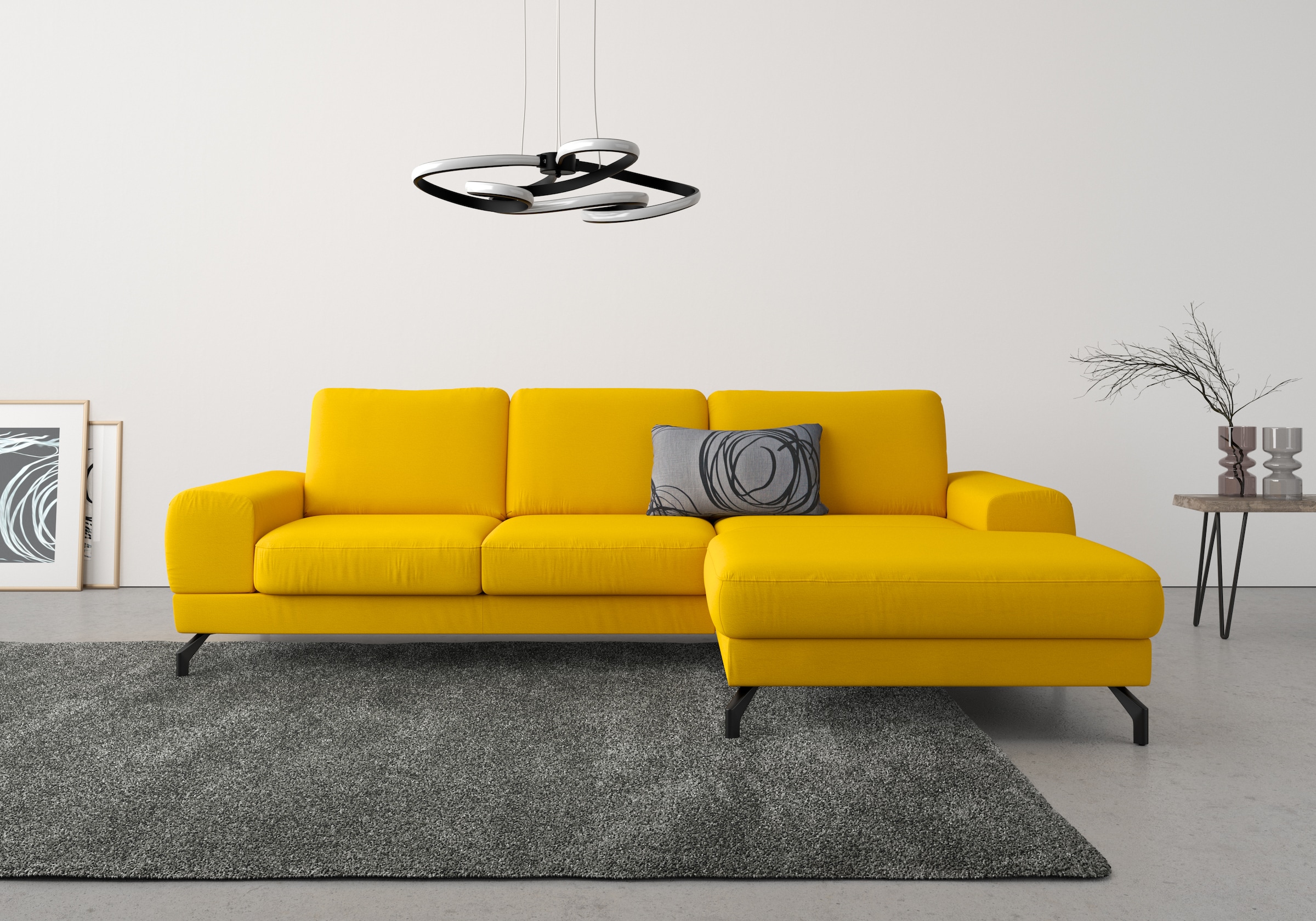 sit&more Ecksofa »Cinturo L-Form«, inklusive Sitztiefenverstellung und Federkern, Sitzhöhe 45 cm