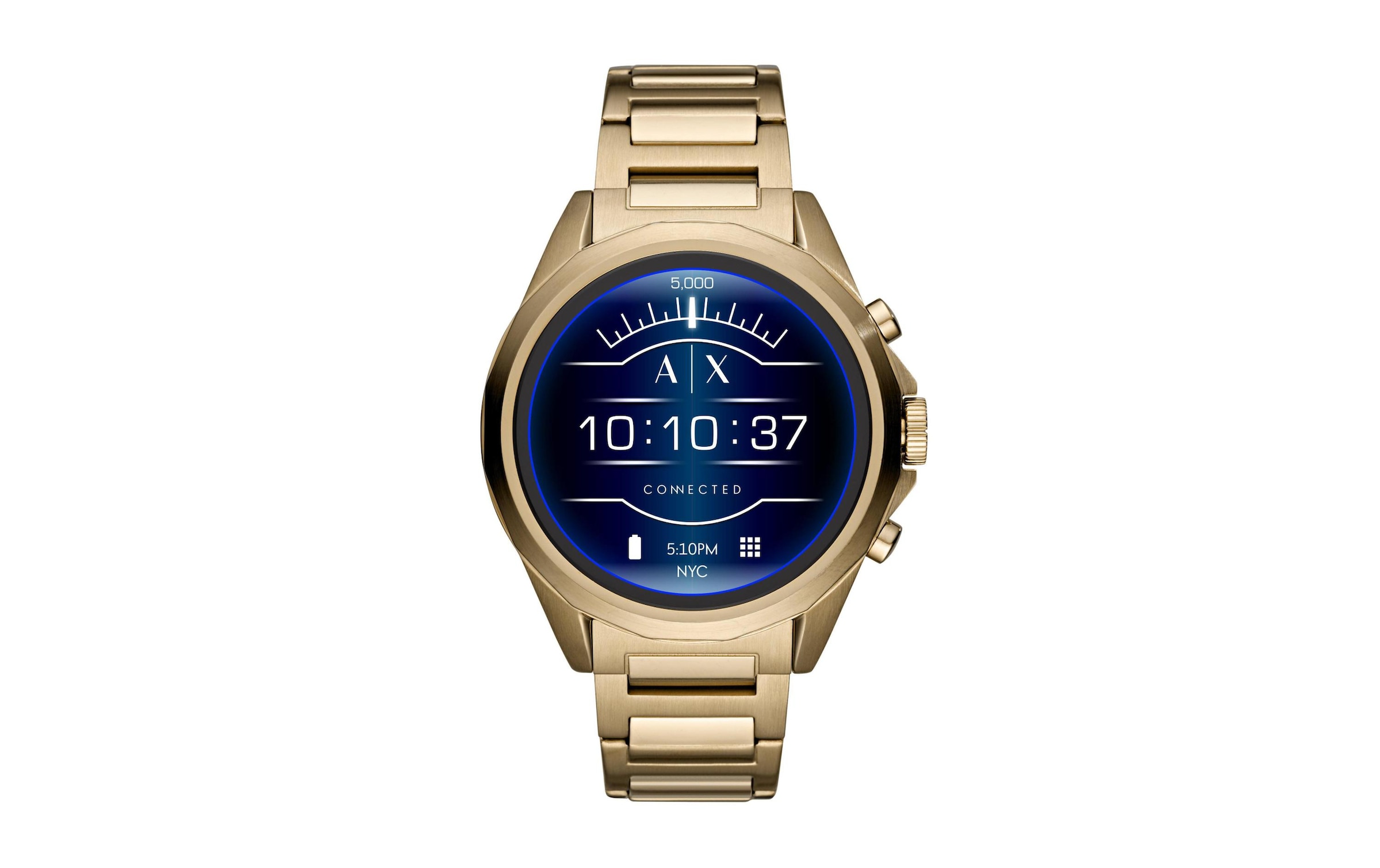 Image of ARMANI EXCHANGE Smartwatch »Exchange Connected AXT2001 Goldfarben/Blau«, (Wear OS by Google) bei Ackermann Versand Schweiz