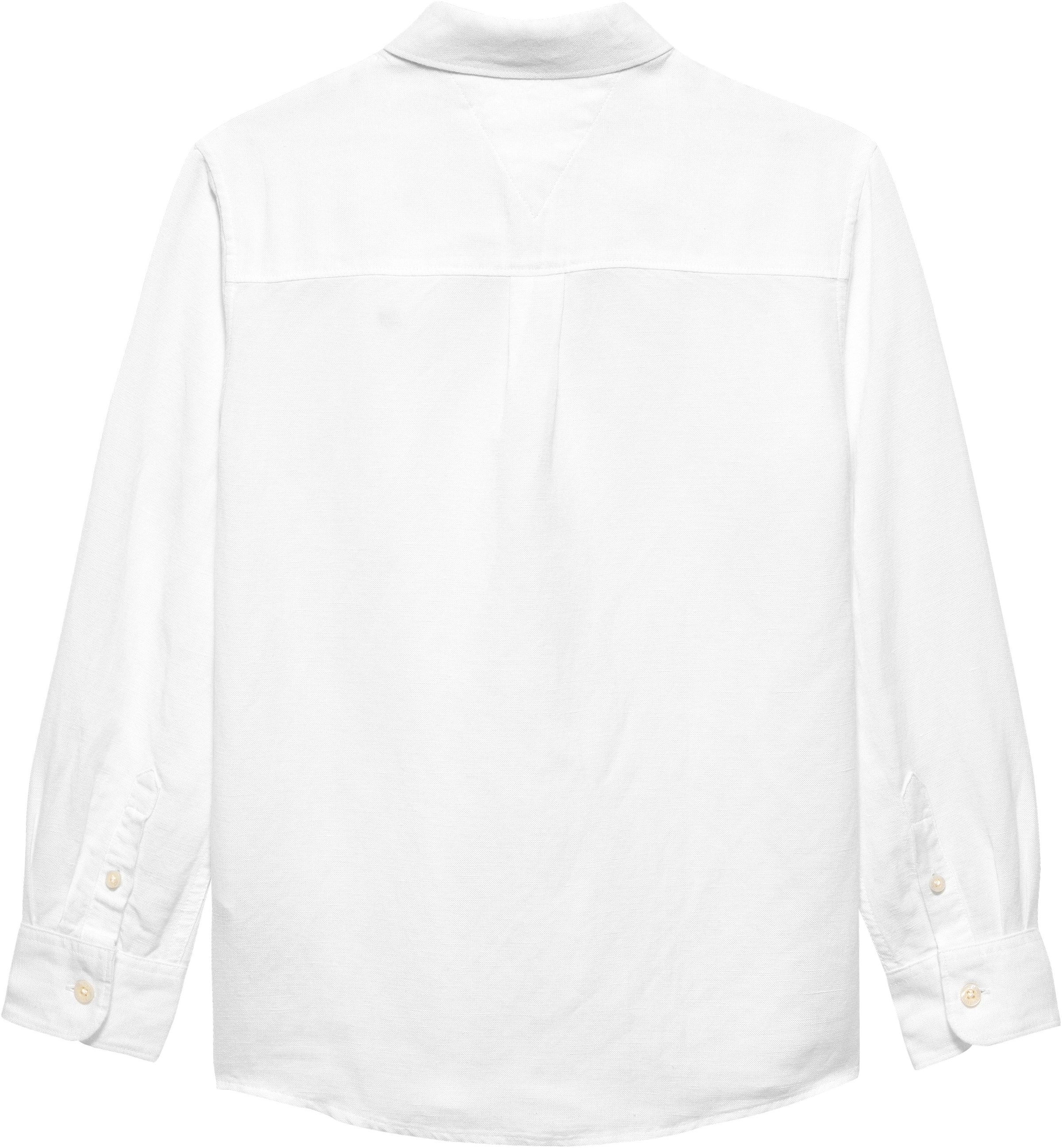 Tommy Hilfiger Chemise à manches longues »LINEN BLEND RELAXED SHIRT LS« mit Brusttasche, Logostickerei