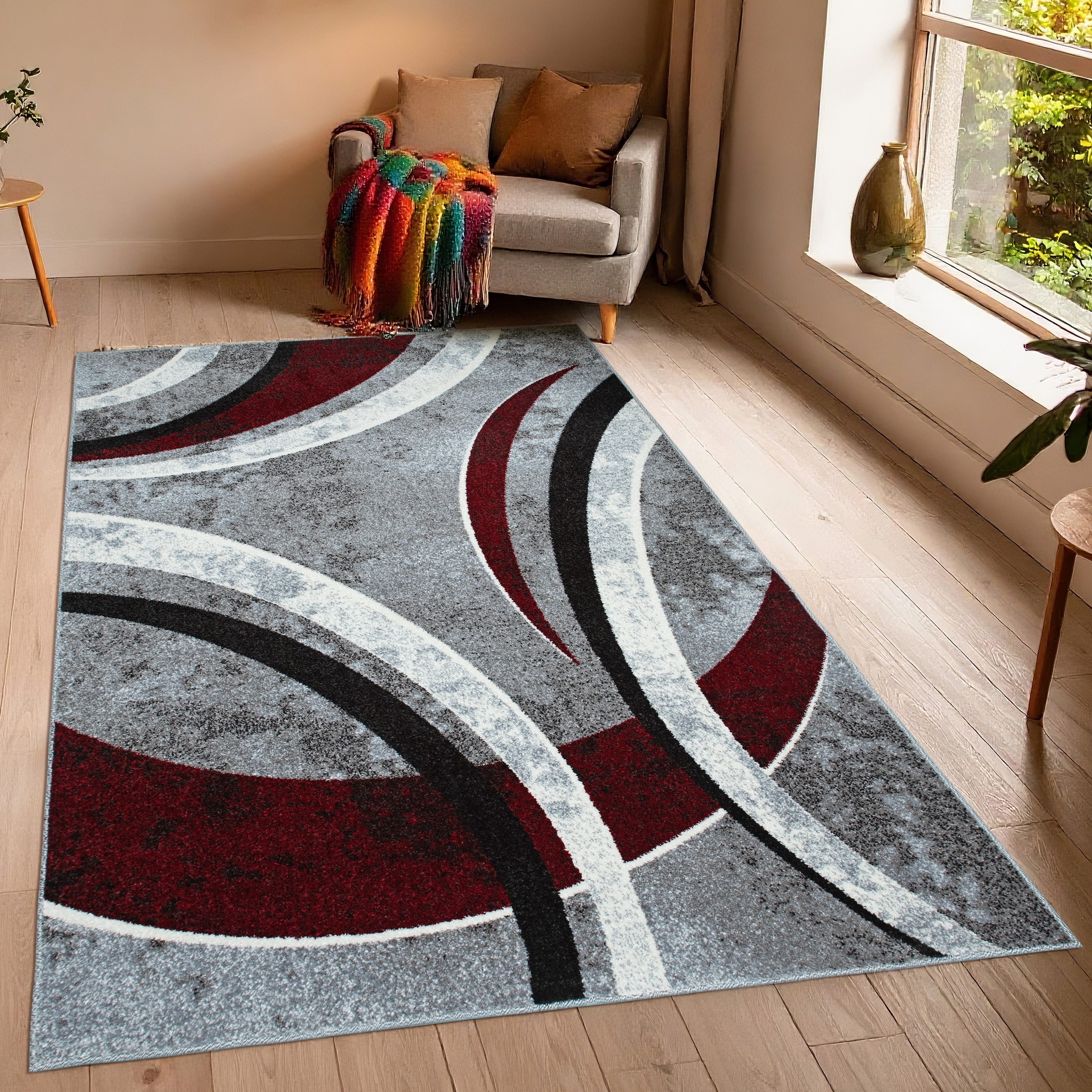 GOODproduct Teppich »Flow, geometrisches Design« rechteckig 9 mm Höhe grafisch, abstrakt, elegant, Wohnzimmer, Schlafzimmer