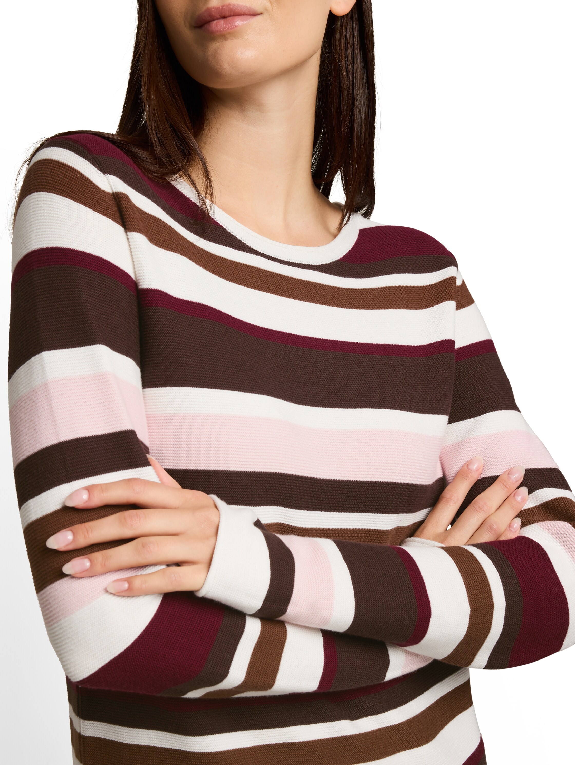 TOM TAILOR Pull en tricot »Regular« avec col rond et bords roulottés