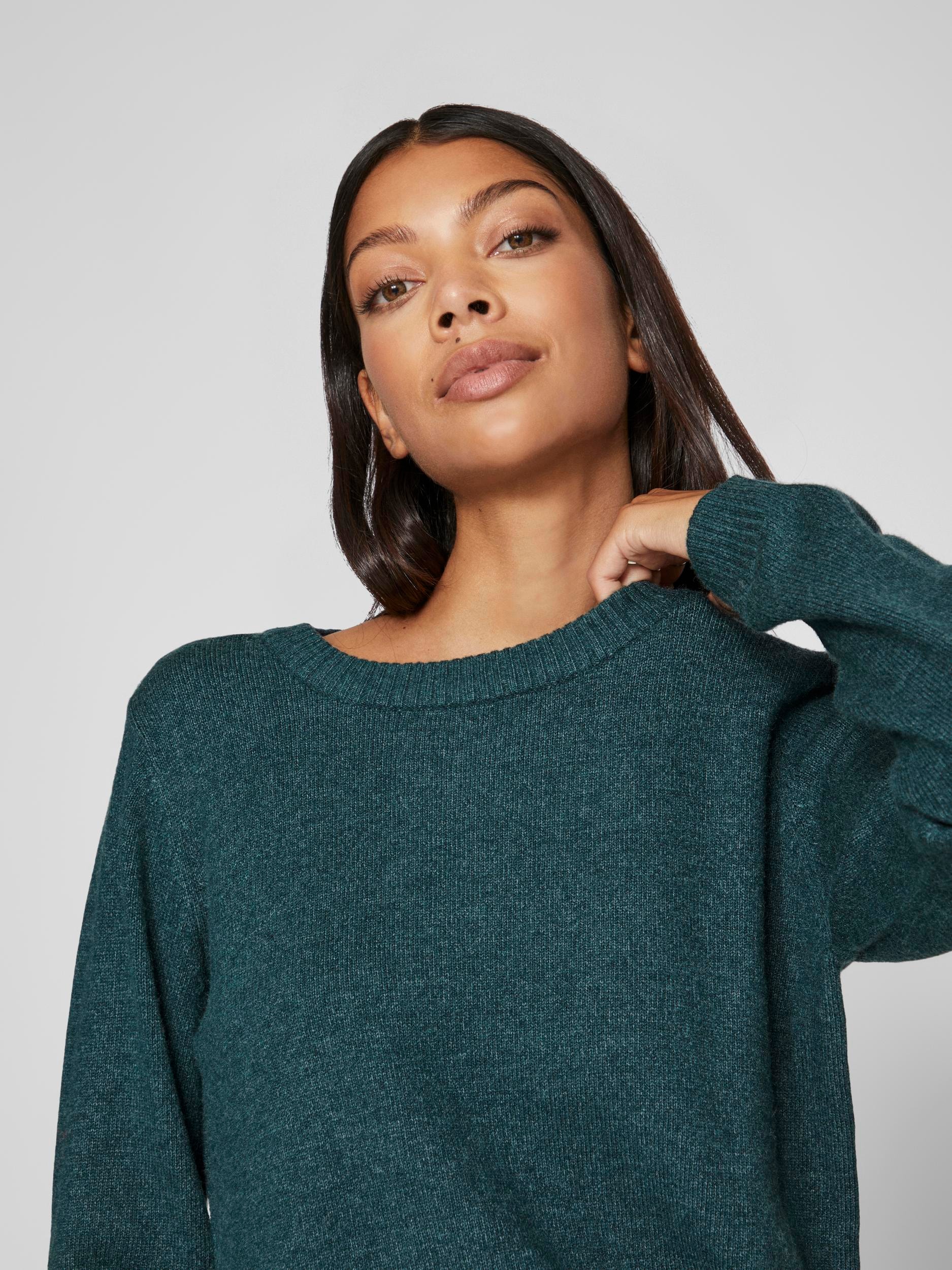 Vila Pull à col rond »VIRIL O-NECK L/S  KNIT TOP - NOOS« Viskosemischung, regular fit