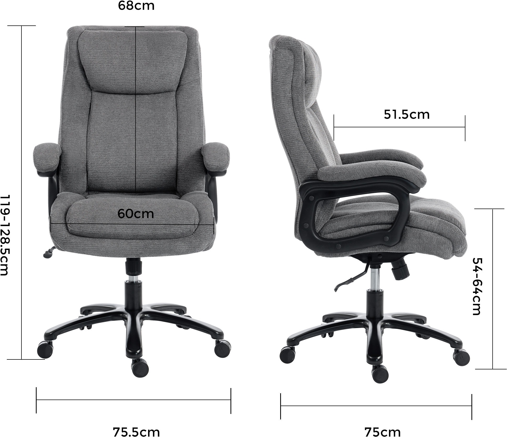Duo Collection Fauteuil de direction »Ivo 200 kg« () 1 cuissupporte jusqu'à 200 kg, particulièrement robuste