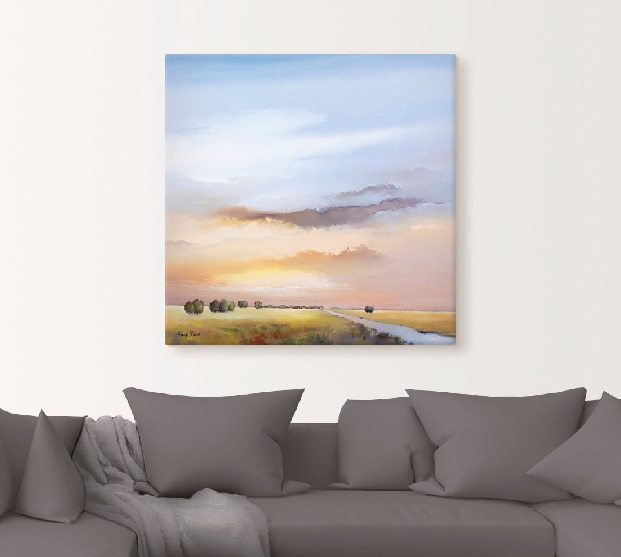 Artland Leinwandbild »Landschaft III« Himmel 1 Stk. tlg. auf Holzrahmen gespannt