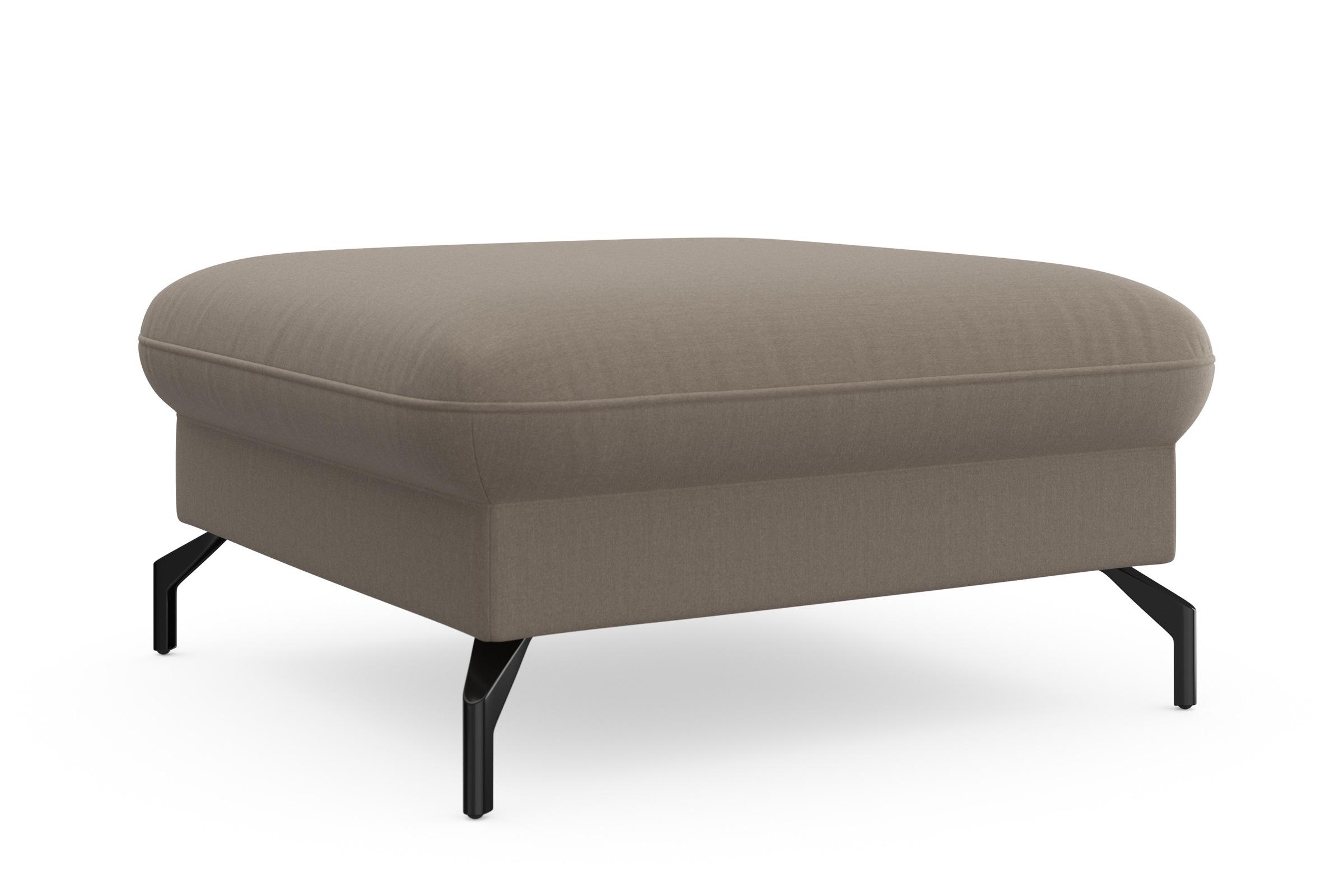 sit&more Hocker »Fashion«, inklusive Federkern, mit hochwertigen, schwarzen Metallfüssen