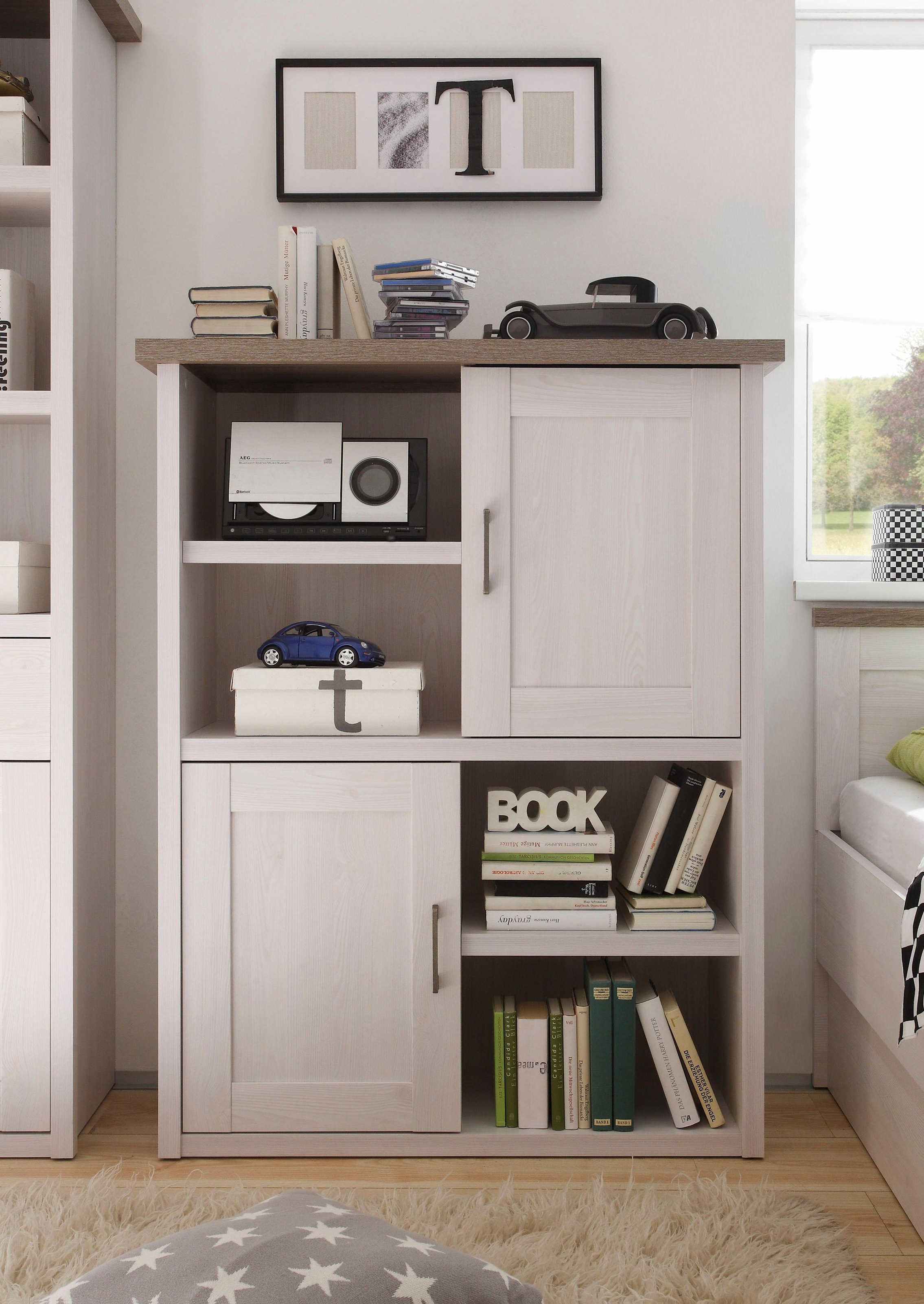 Image of Begabino Hochkommode "Luca Kommode Schrank Schlafzimmer" Regalschrank Kleiderschrank Wäscheschrank Landhaus