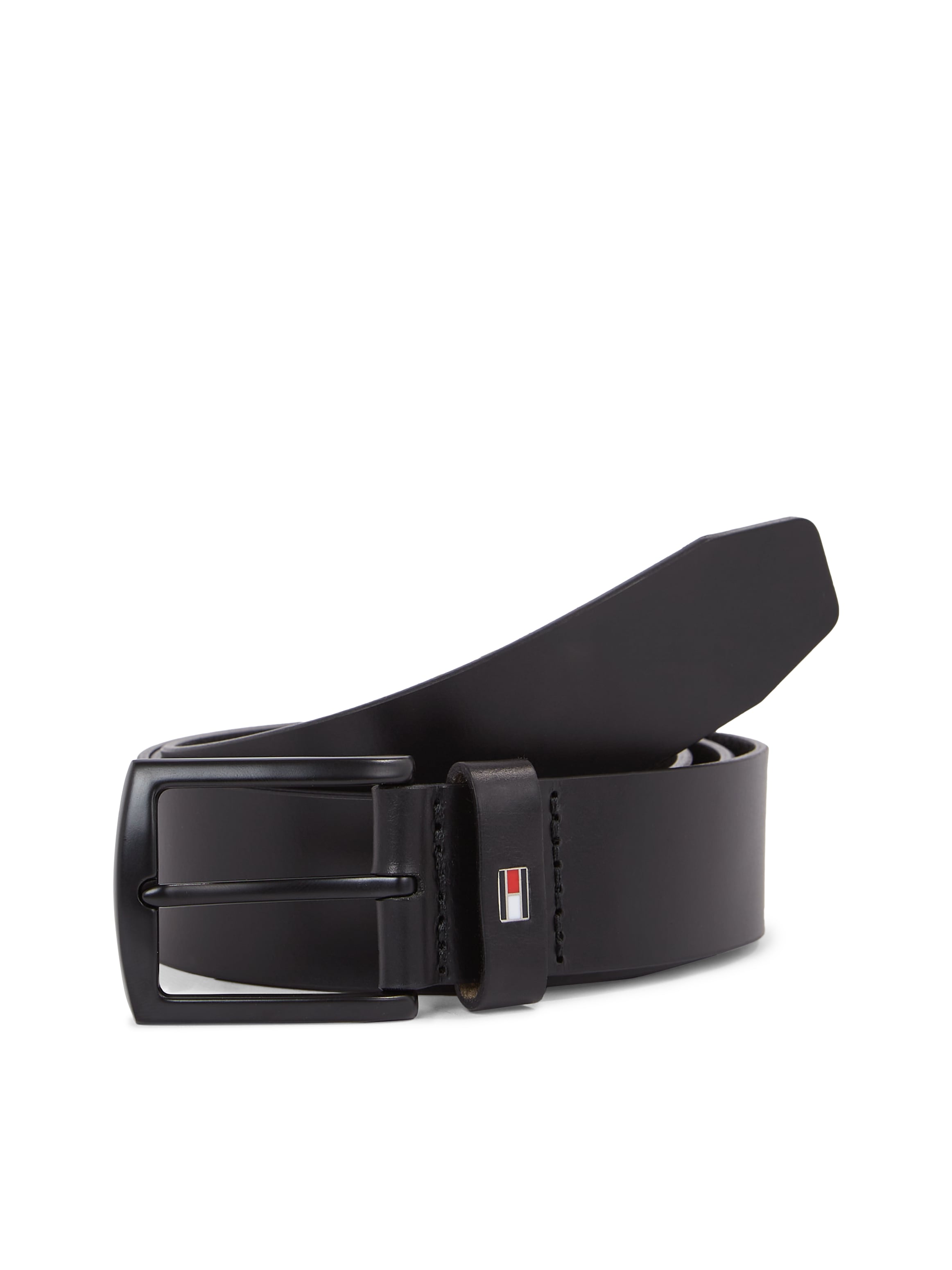 Image of Tommy Hilfiger Ledergürtel "Denton Matte 3,5 cm breit" mit mattschwarzer Schnalle