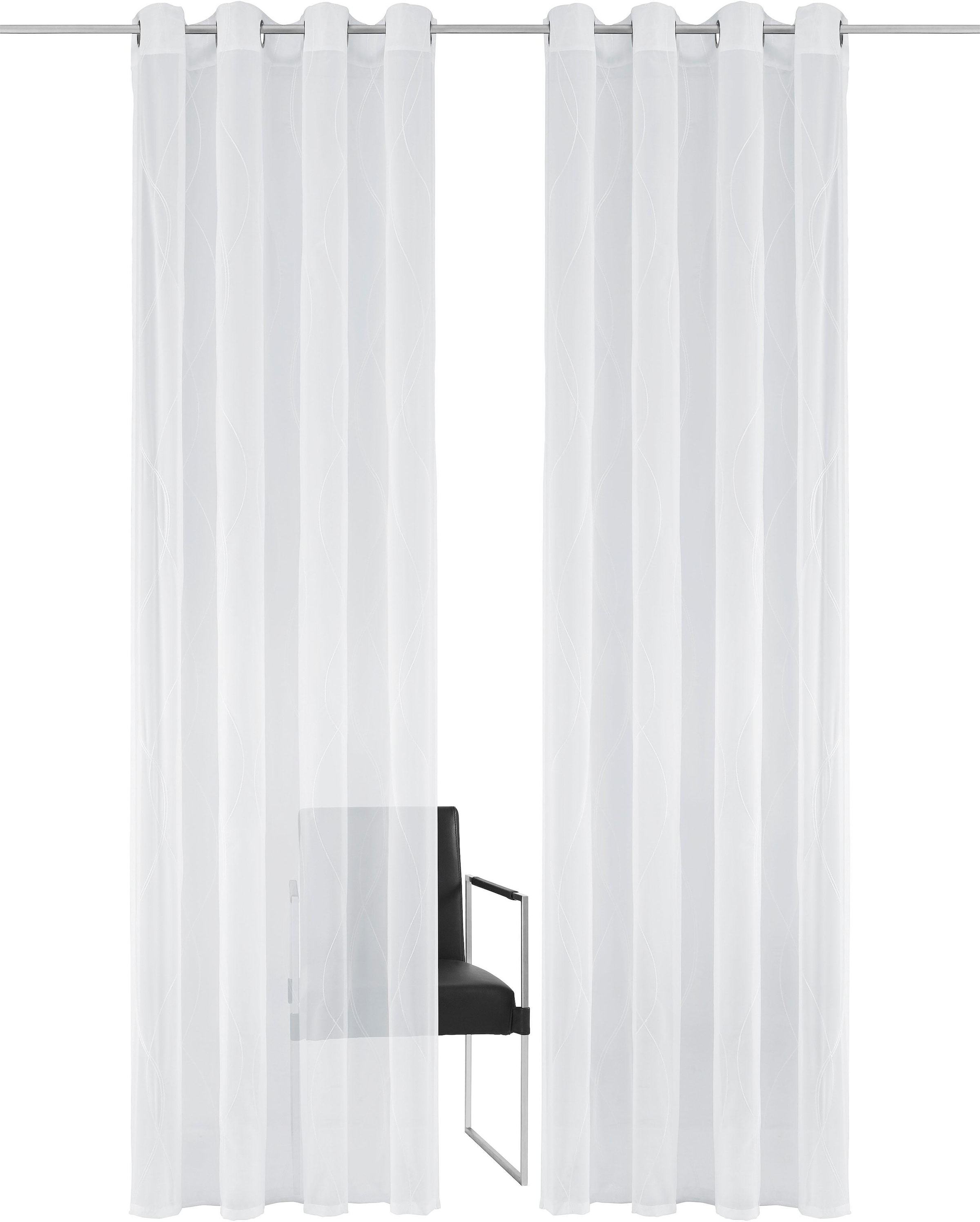 my home Gardine »Mila«, (1 St.), Wellenmuster, monochrom democratichome Edition