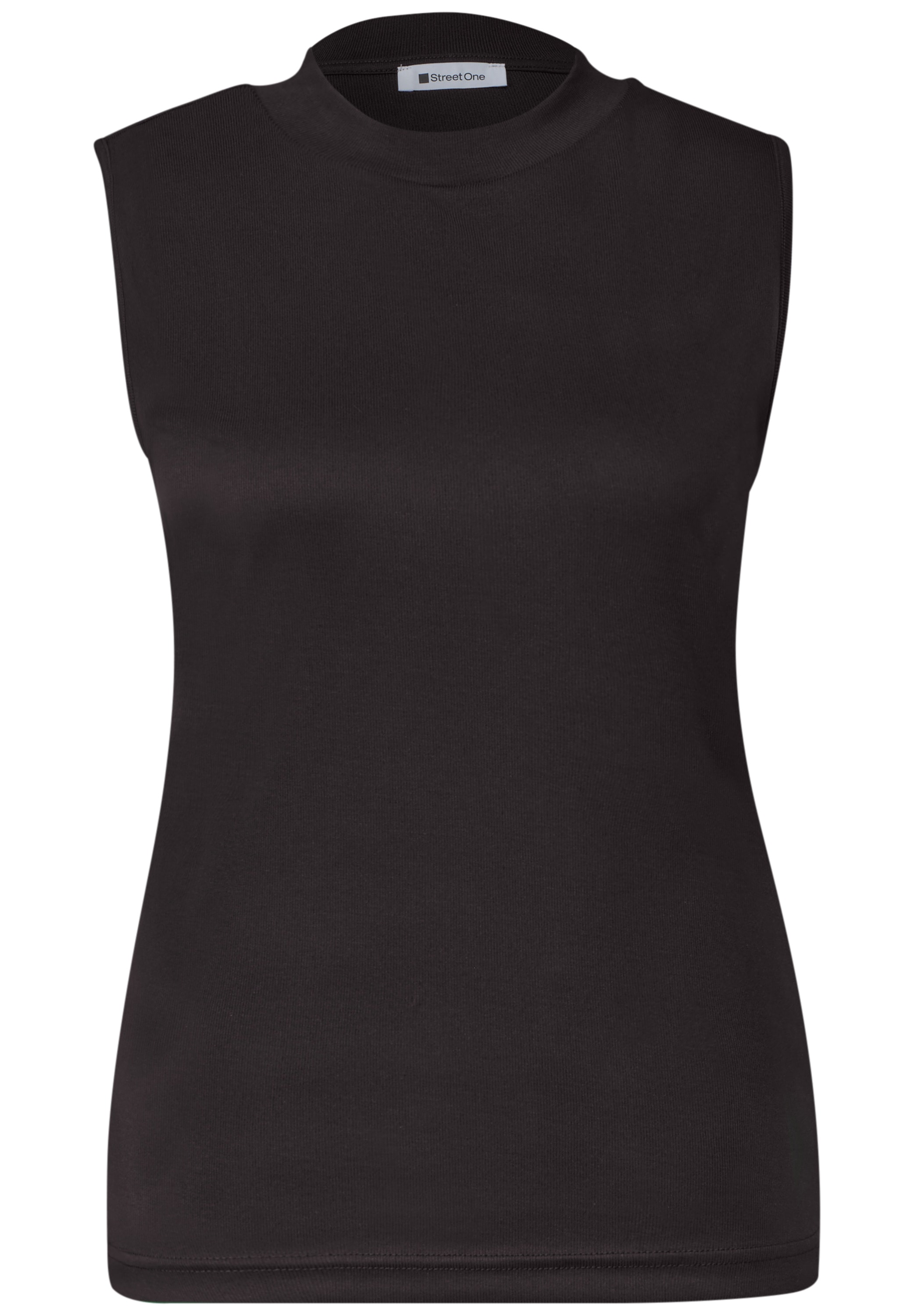 STREET ONE Haut de chemise Top d'été effet soie avec col roulé