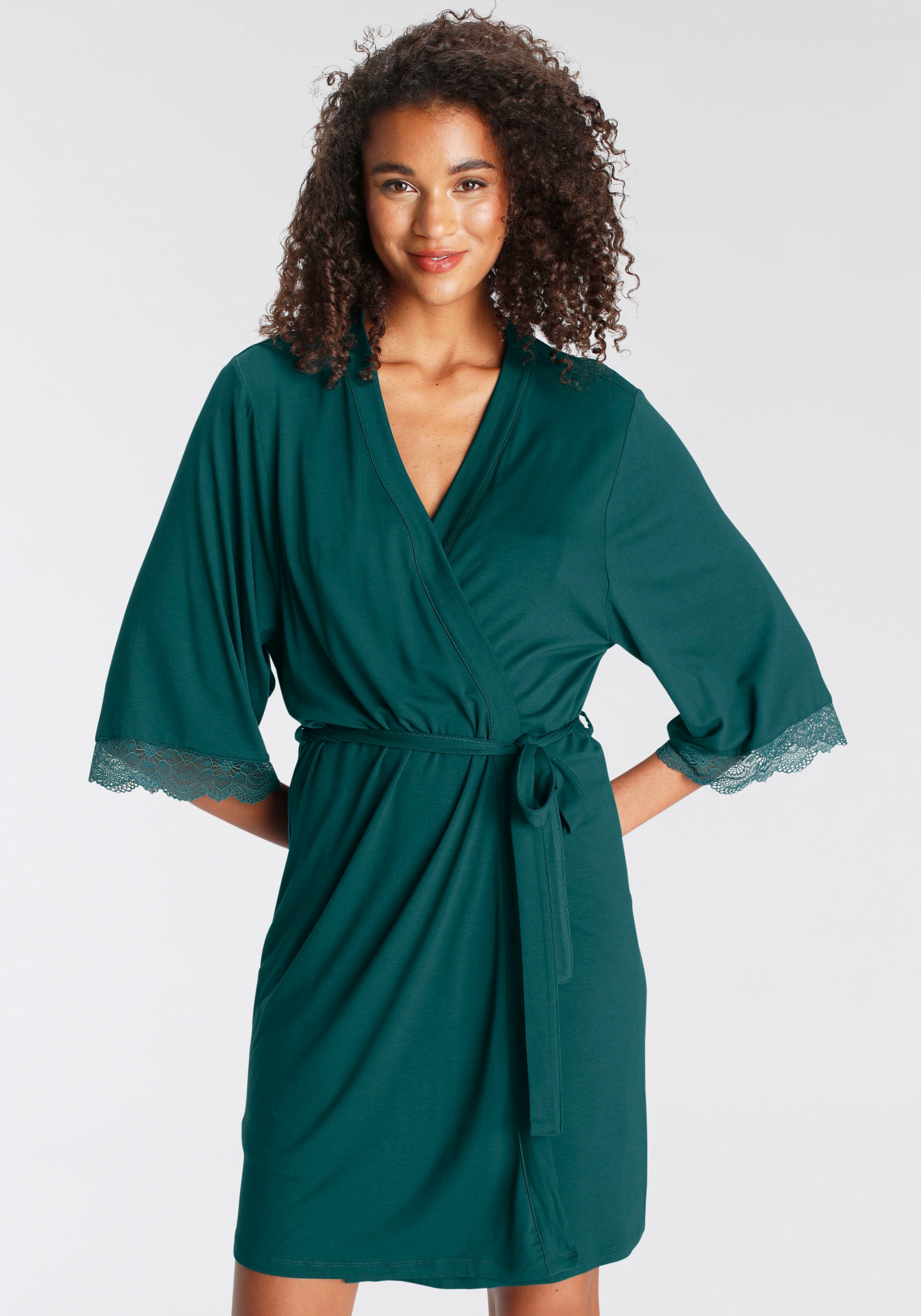 LASCANA Kimono, mit Spitzendetails kaufen