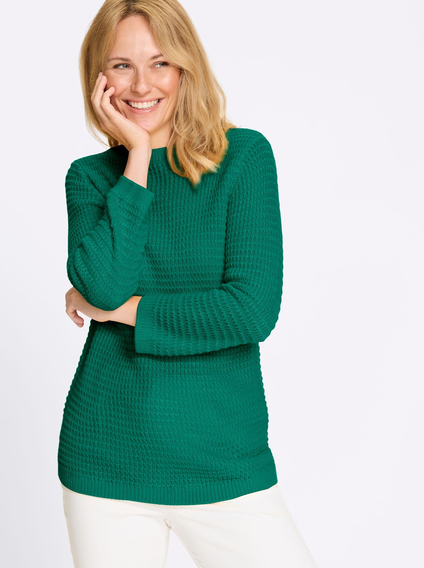 Classic Basics Pull à manches 3/4 »U-Boot-Pullover«