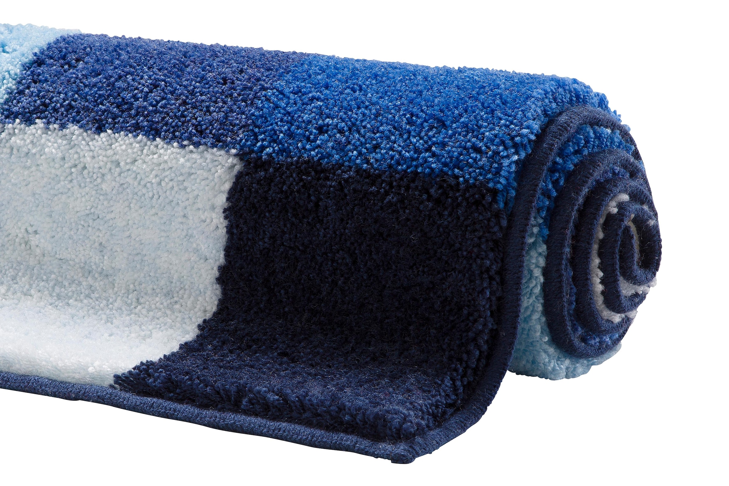 Grund Badematte »Mosaik, Badvorleger, Badezimmer Teppich, sehr weich«, rutschhemmend beschichtet, fussbodenheizungsgeeignet, angenehm weich, auch als 3 teiliges Set erhältlich, Made in Europe