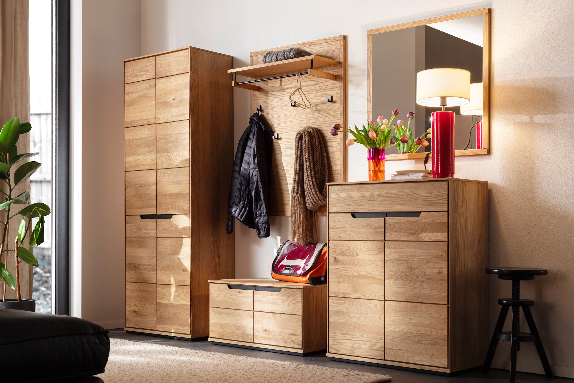 MCA living Banc »Araya Garderobenbank,Flurbank,Bank mit Stauraum,Bankmöbel,Breite 79 cm« Set, 1 Stück, 1 cuis tlg. FSC-Mix, Türen gedämpft, Made in Europe