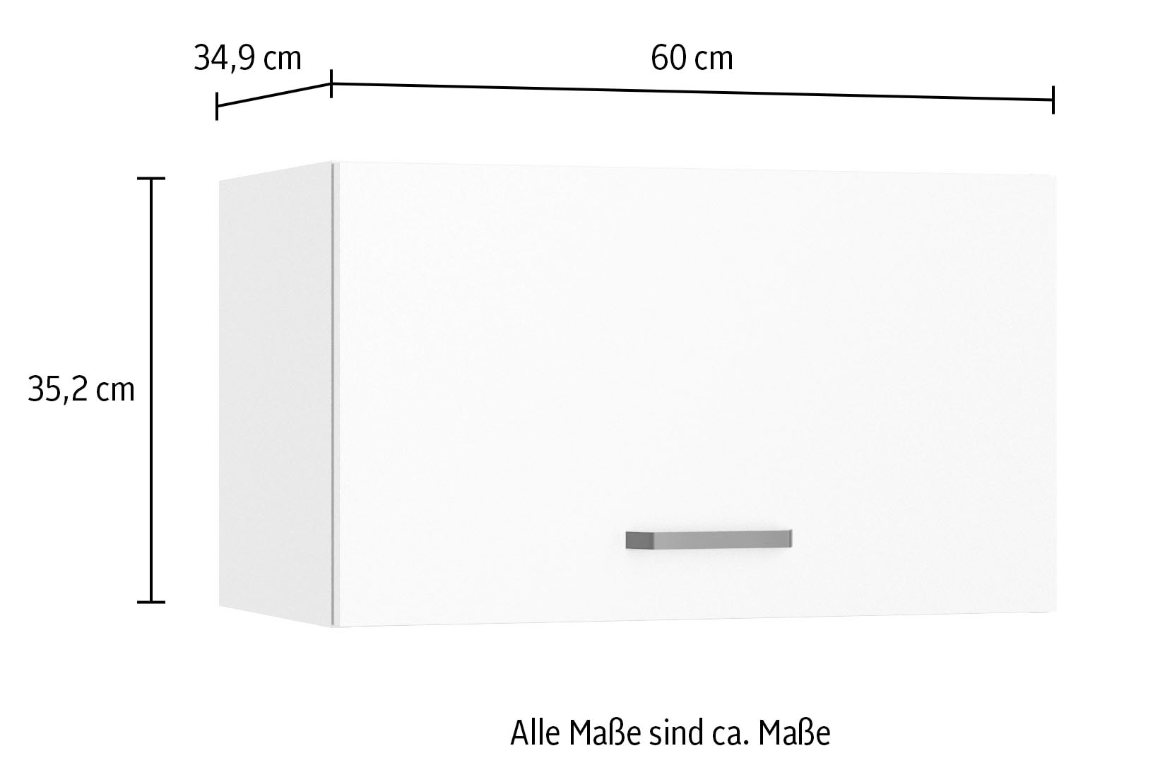 KOCHSTATION Armoire suspendue »KS-Paula« 60 cm breit, 35 cm hoch, mit 1 Klappe mit Gasdruckdämpfer