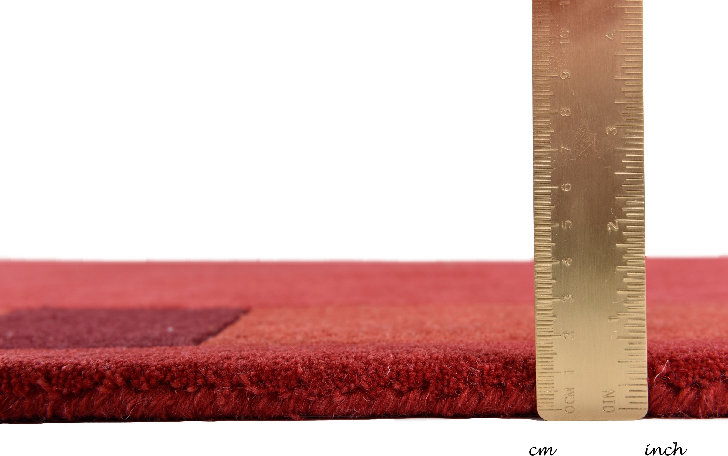 THEKO Wollteppich »Royal Nepali 3085«, rechteckig, 15 mm Höhe, reine Wolle, handgetuftet, Uni-Farben, mit Bordüre, modernes Design