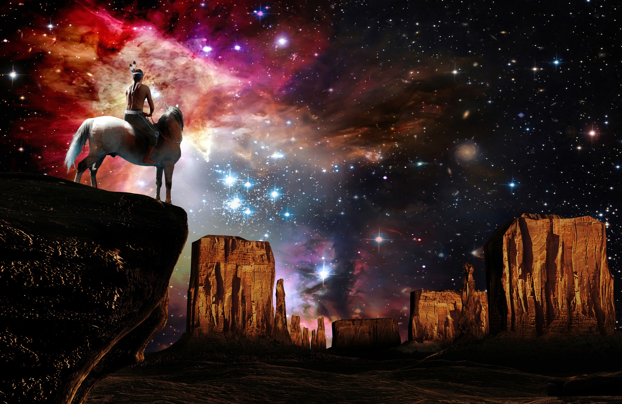 Image of Papermoon Fototapete »ABSTRAKT GALAXIE LANDSCHAFT GRAND CANYON«, Vliestapete, hochwertiger Digitaldruck, inklusive Kleister bei Ackermann Versand Schweiz