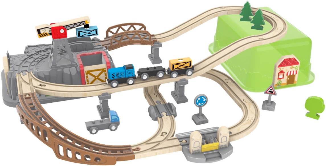 Image of Hape Spielzeug-Eisenbahn "Eisenbahn-Baukasten"