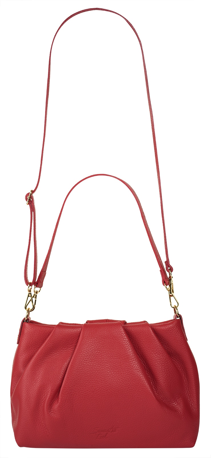 Samantha Look Sac à bandoulière cuir véritable, fabriqué en Italie