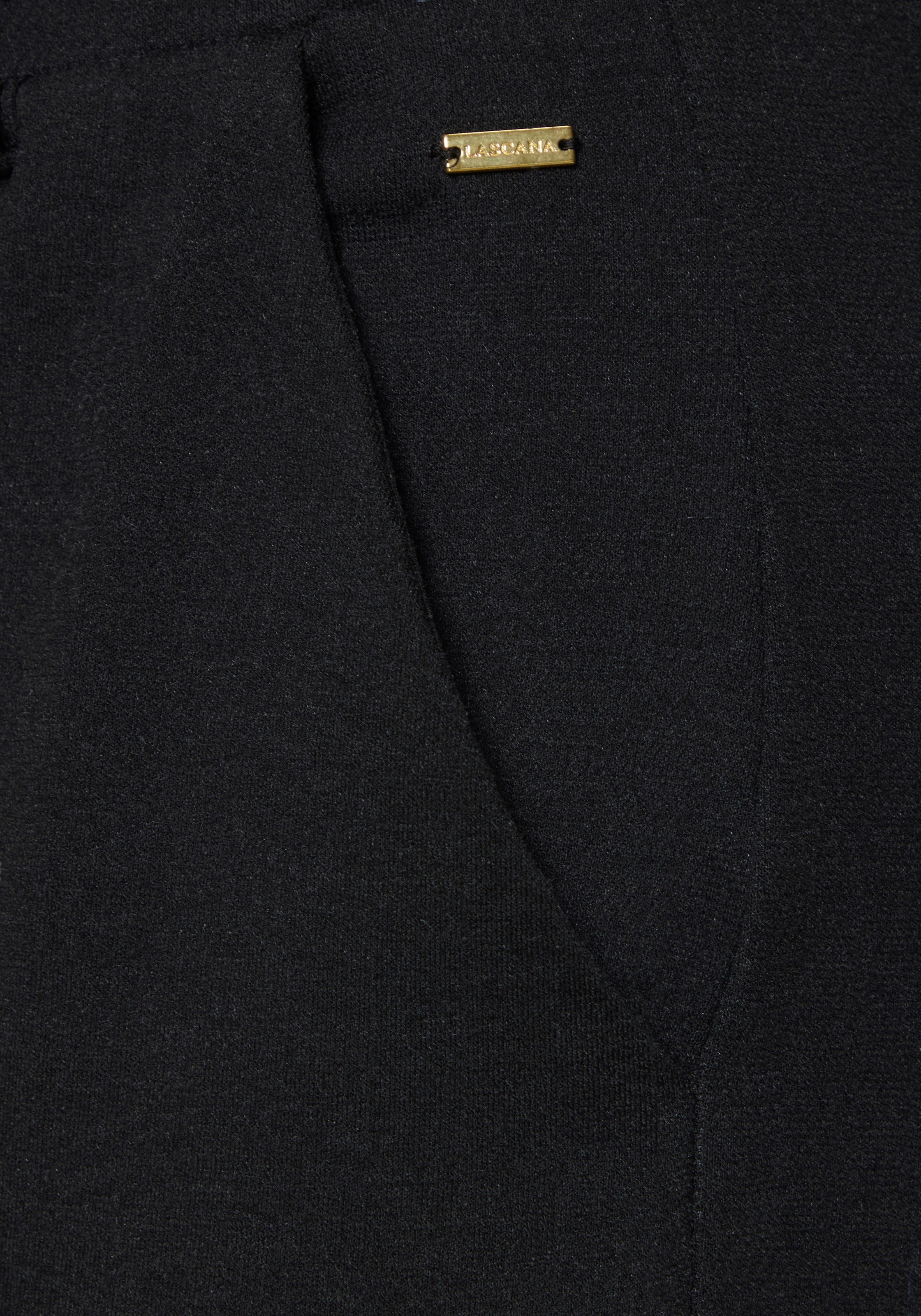 LASCANA Jogger Pants »klassische schmale Form«  mit Jacquard Strickmuster oder uni schwarz