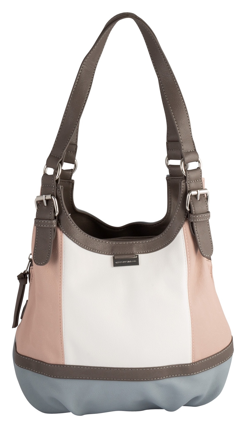 Image of TOM TAILOR Shopper "Juna" aus soft genarbtem ledrigen Material mit glänzenden Metall-Accessoires