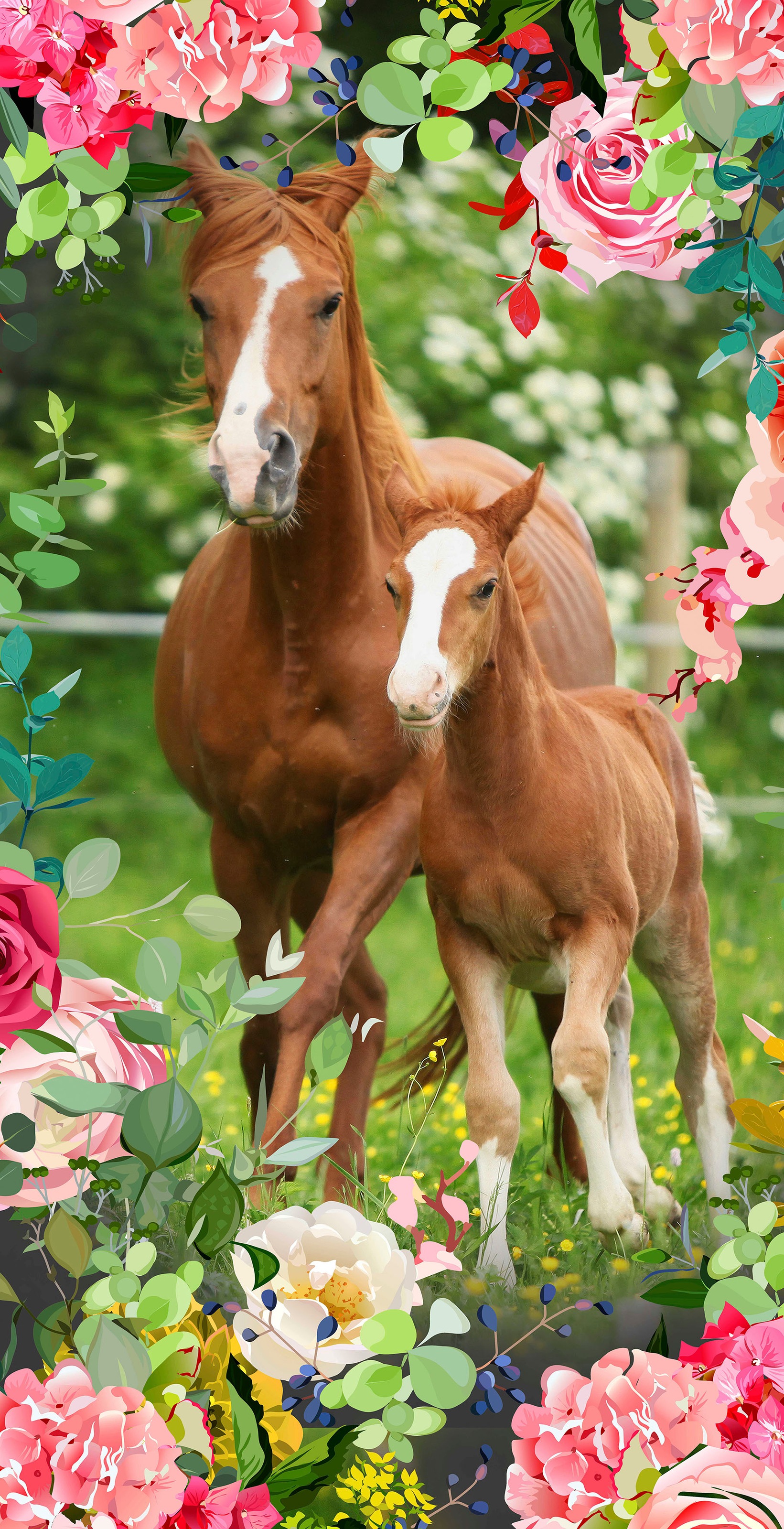 Image of good morning Strandtuch »Foal«, (1 St.), Pferde Motiv, mit weisser Rückseite, Kinder bei Ackermann Versand Schweiz