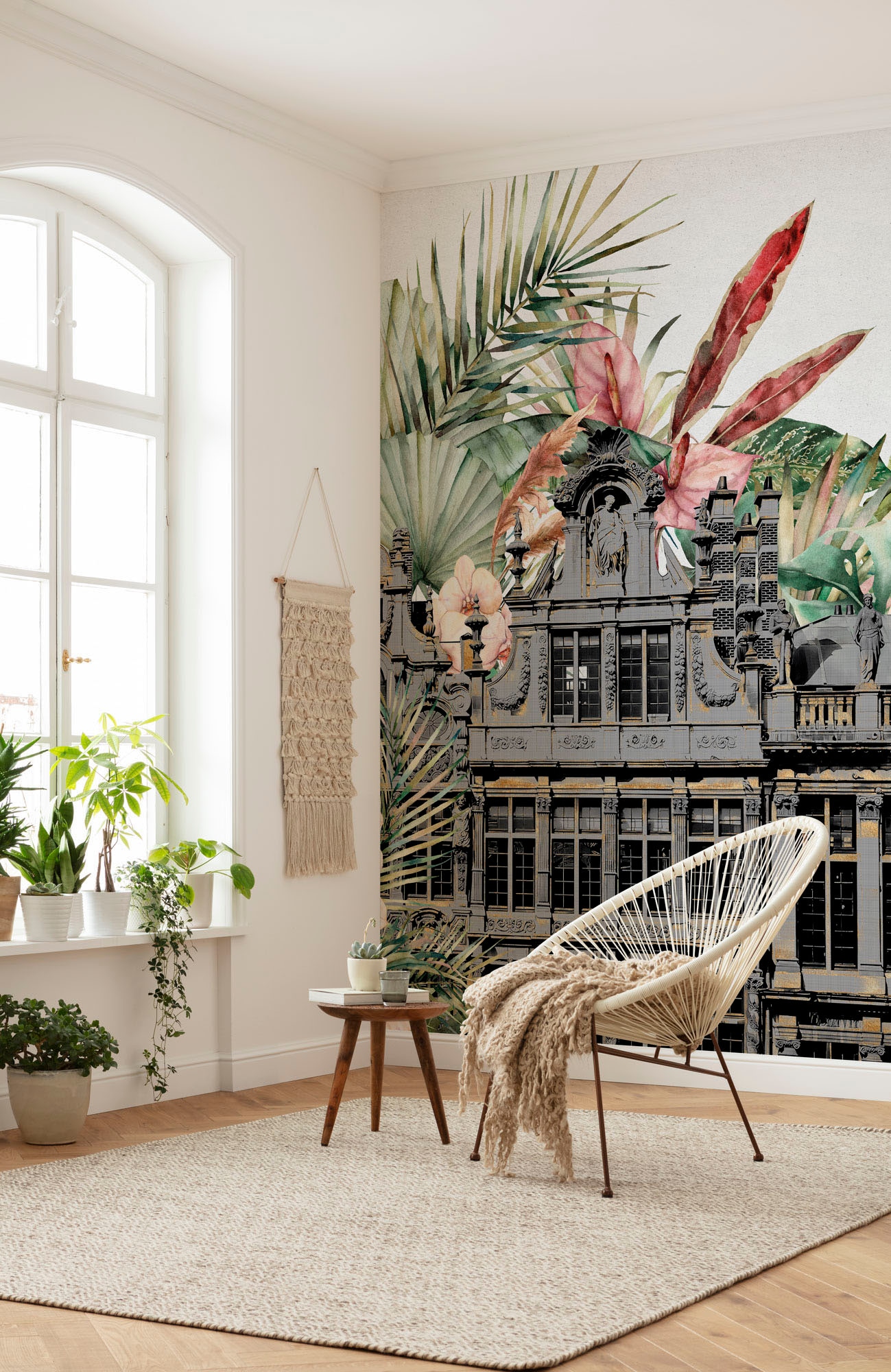 Komar Fototapete »Digitaldruck Vlies - Tropical Palace - Grösse 300 x 250 cm«, bedruckt, Wohnzimmer, Schlafzimmer