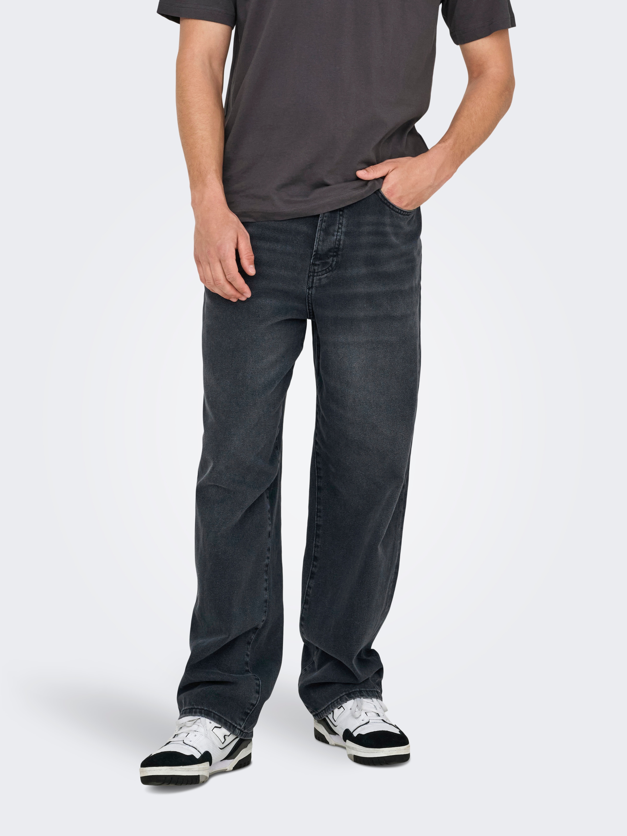 ONLY & SONS Jeans Relax-fit »ONSFADE LOOSE BOX TAI DNM MU OTL« Baumwolle, relaxed fit