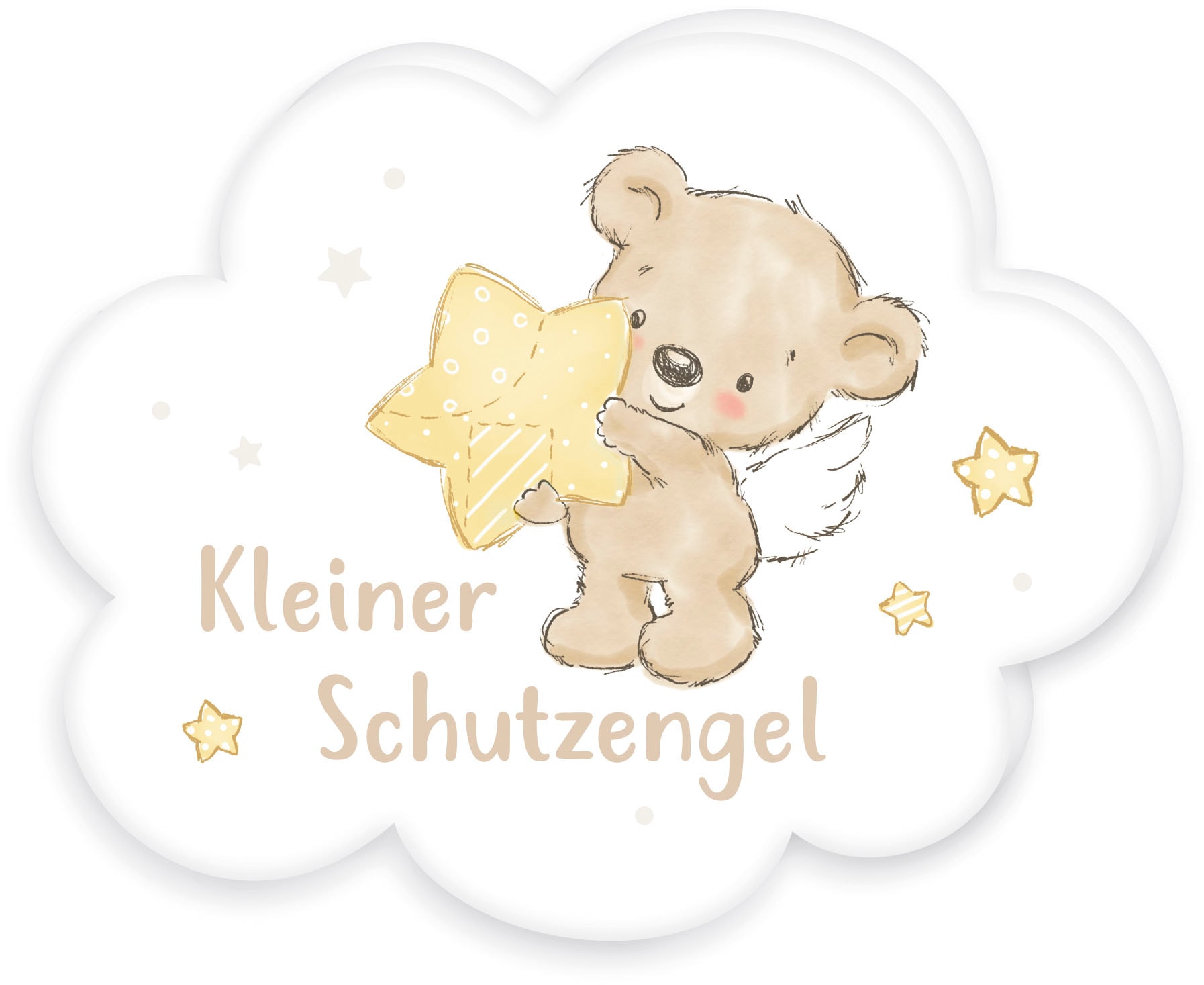 Image of Baby Best Dekokissen "Kleiner Schutzengel" hochfarbig bedruckt