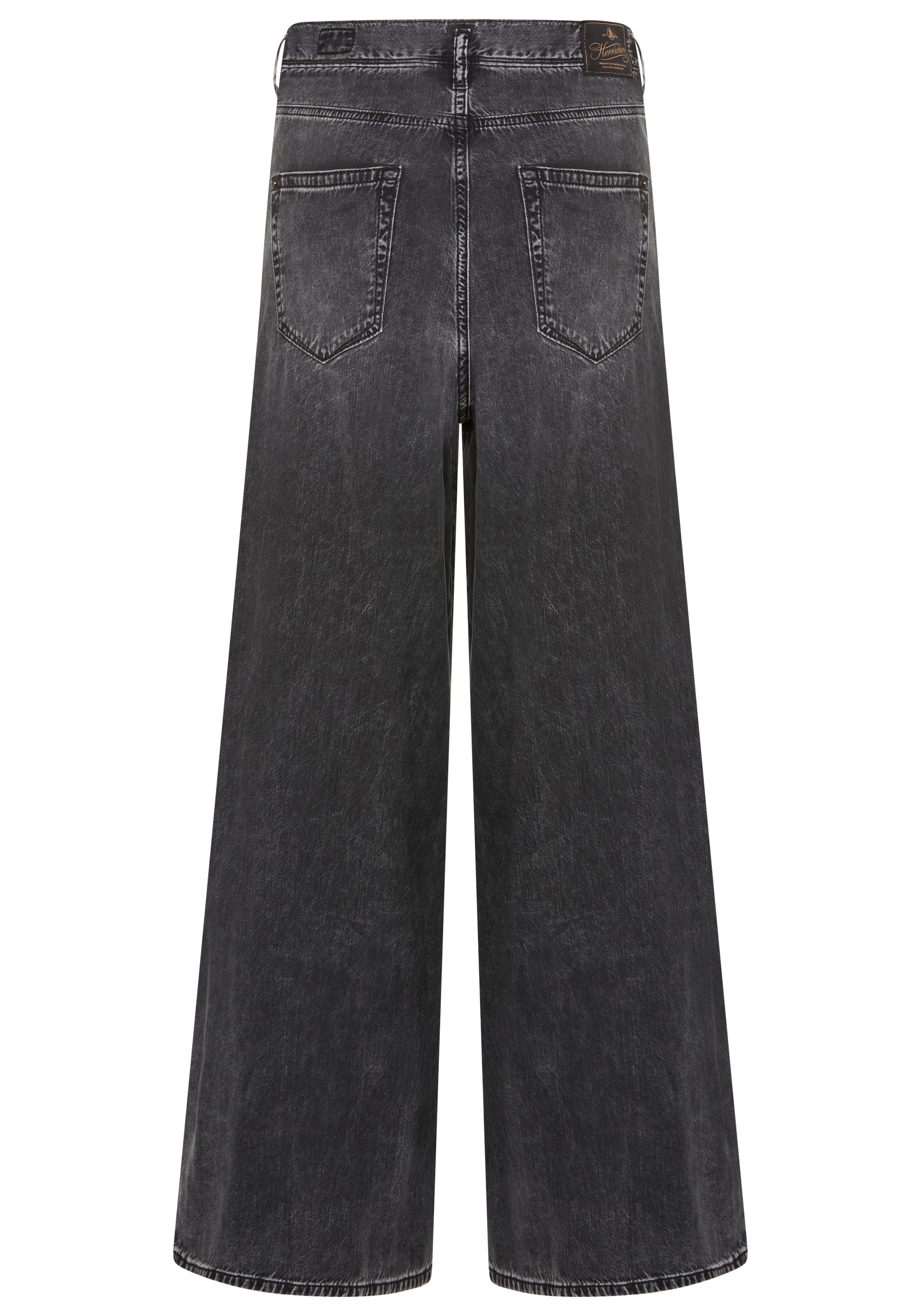 Herrlicher Weite Jeans »Shyra Palazzo Denim Black«, mit hoher Leibhöhe, Seitennähte