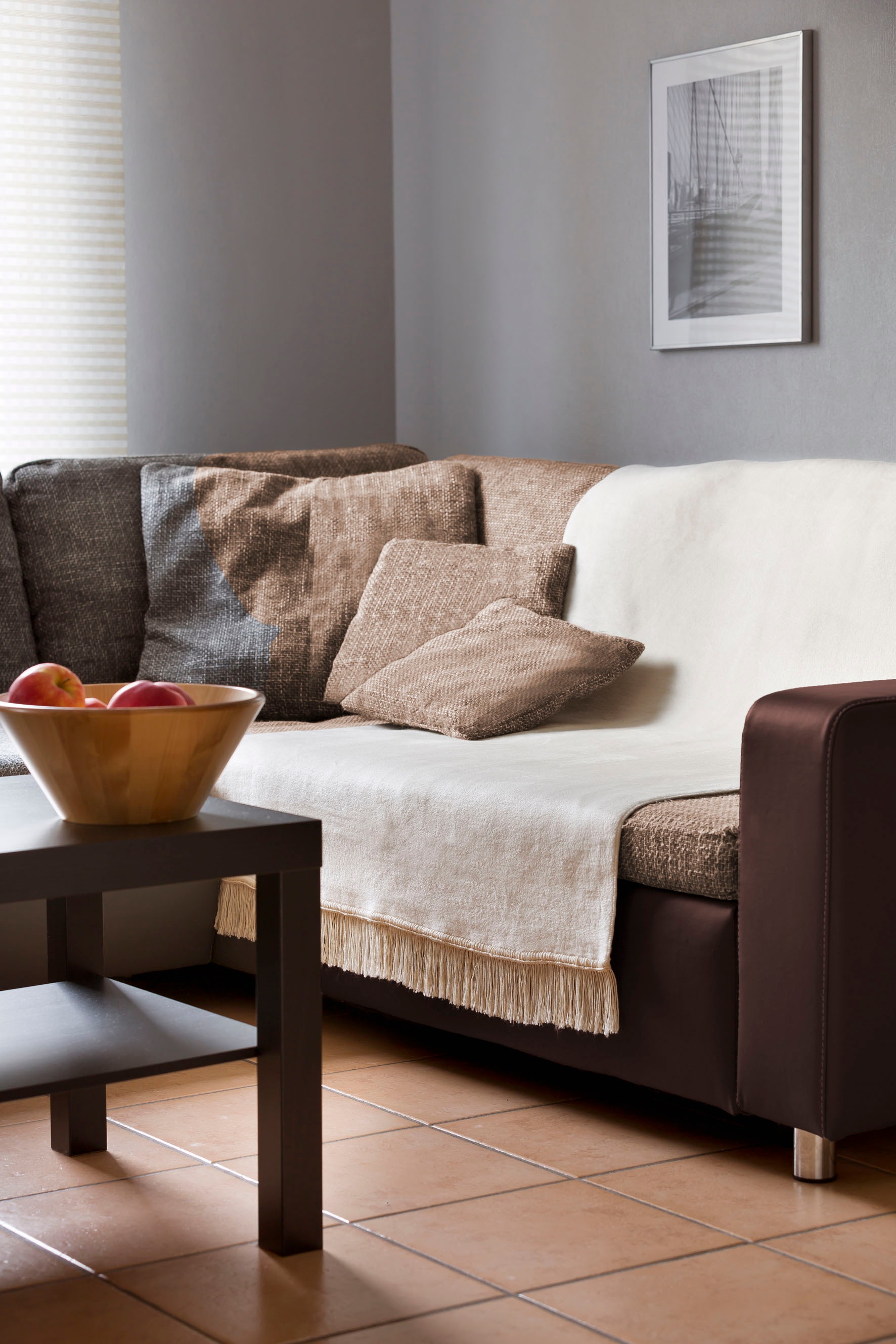 Biederlack Sesselschoner »Cotton Cover«, mit Fransen
