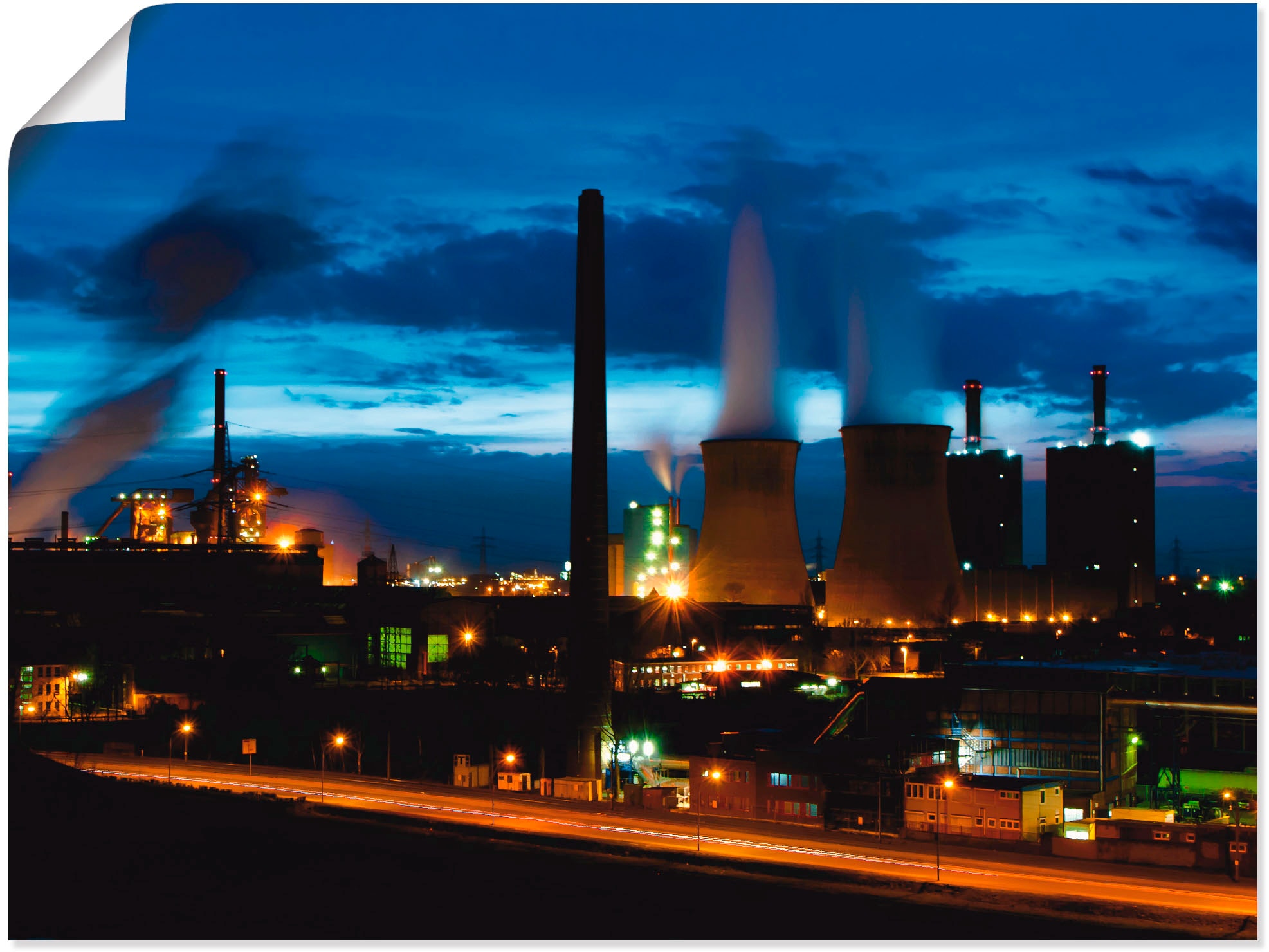 Image of Artland Poster "Duisburg- Dehoga blaue Stunde" Deutschland 1 Stk. tlg. ohne Rahmen