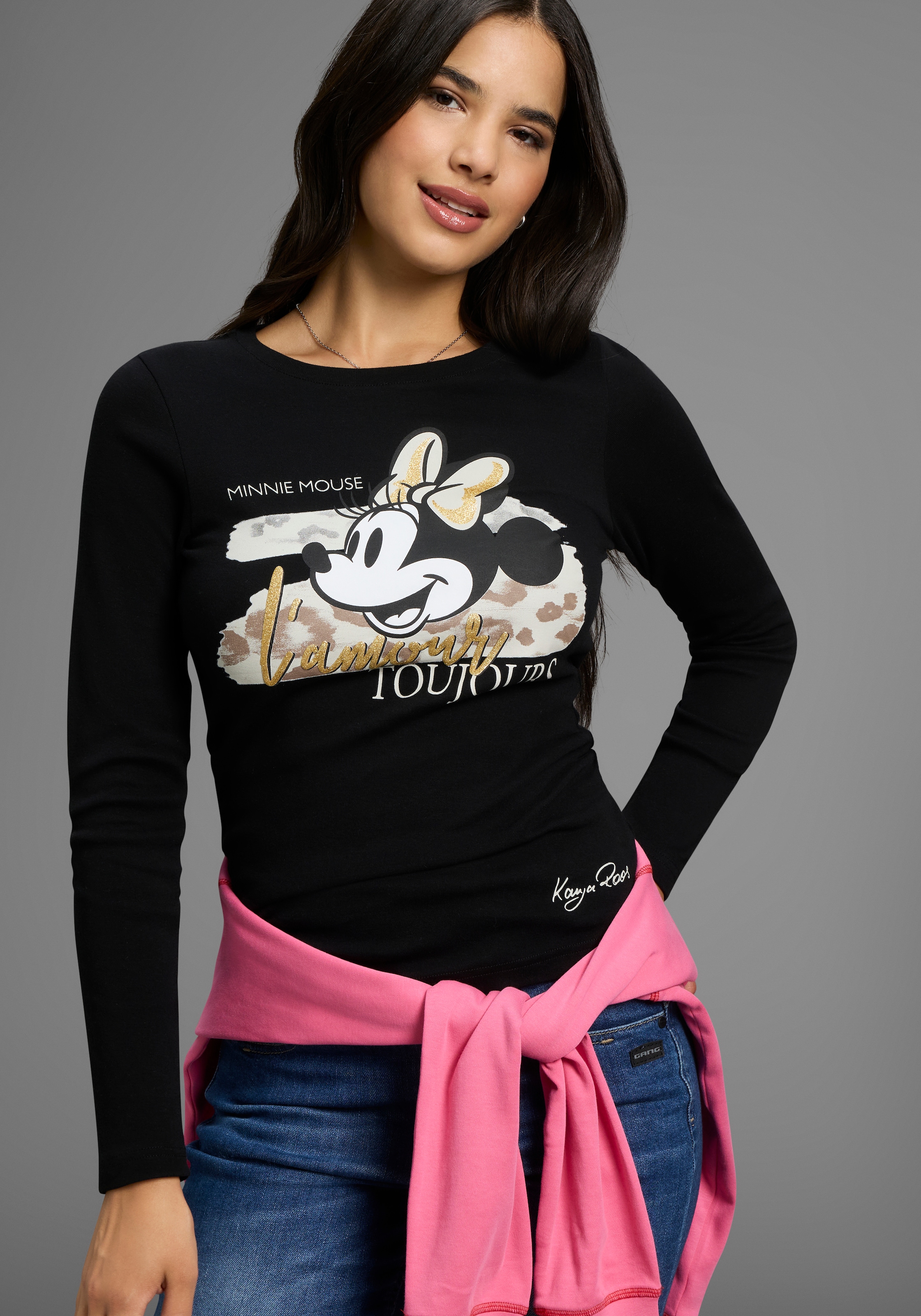 Image of KangaROOS Langarmshirt mit süssem Minnie-Mouse Print