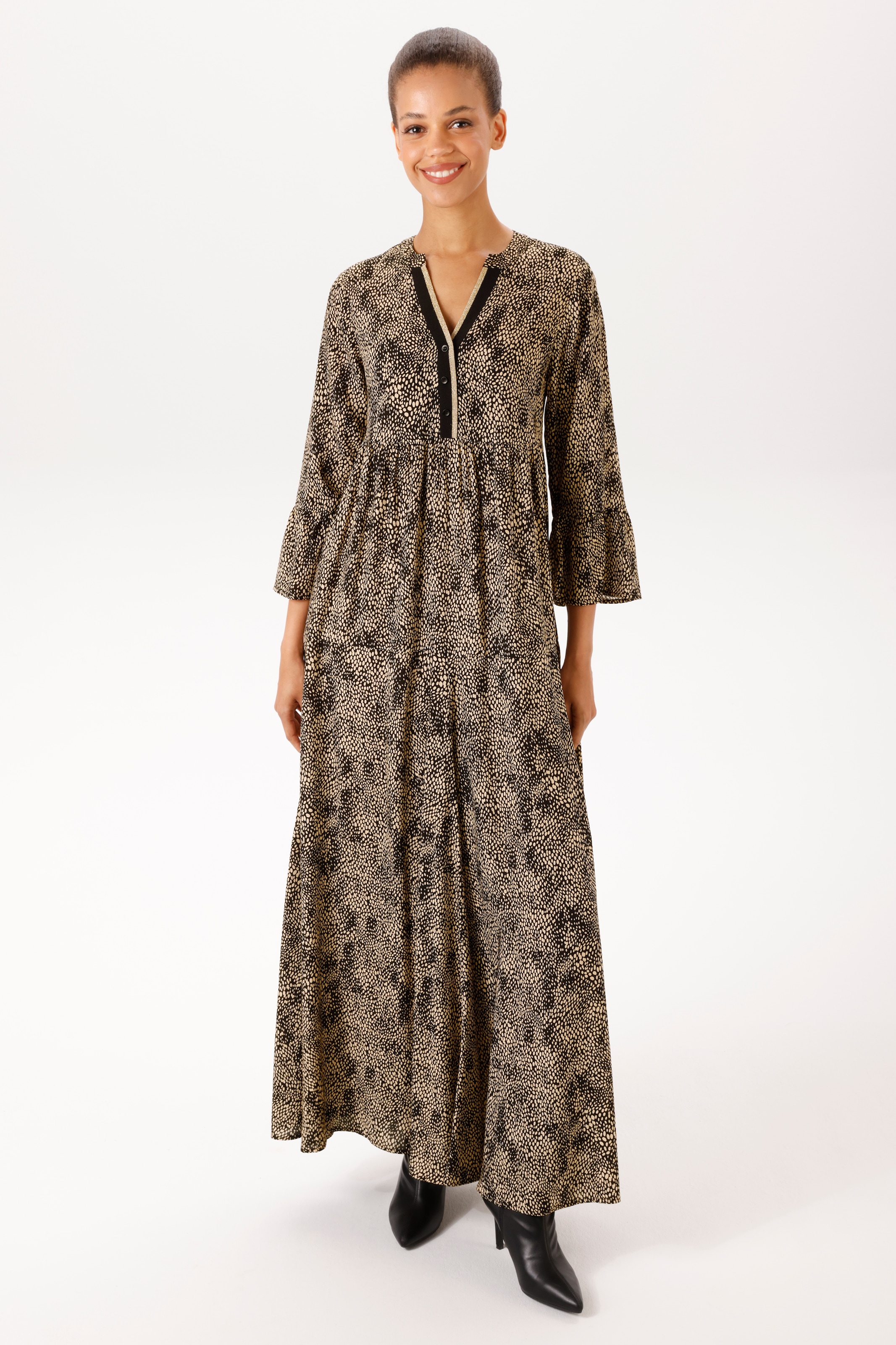 Image of Aniston CASUAL Maxikleid mit grafischen Alloverdruck - NEUE KOLLEKTION