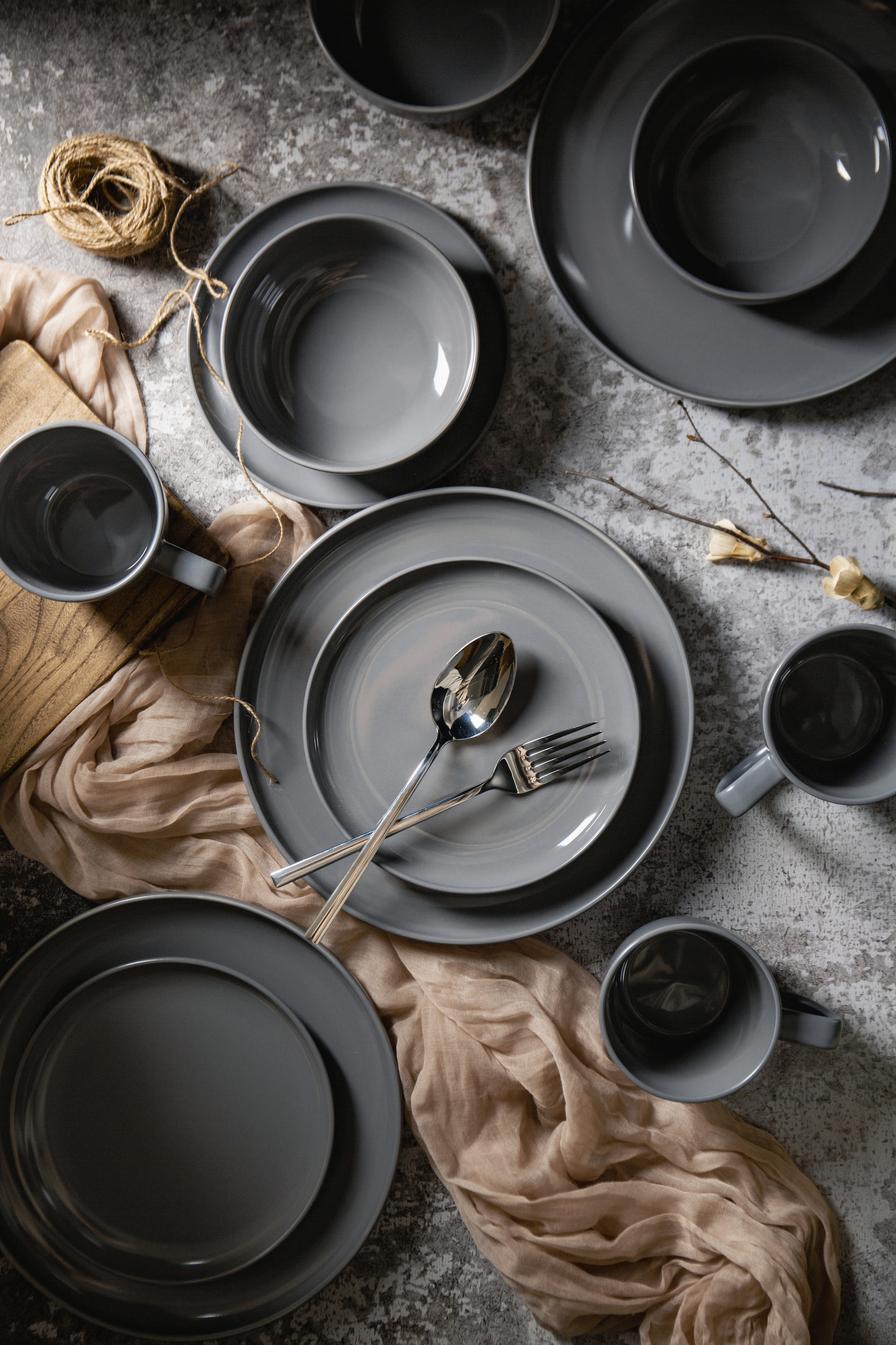 my home Set de vaisselle »Timula, aussen matt, innen glänzend« spülmaschinenfest und mikrowellengeeignet