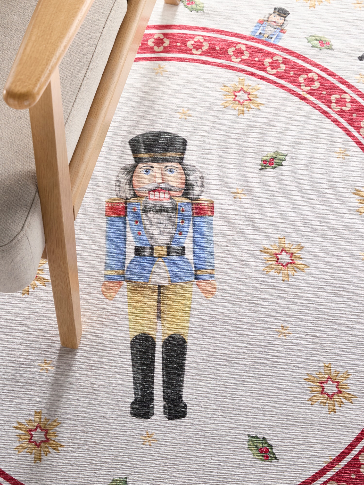 Villeroy & Boch Tapis »Toy's Delight Limited Edition Santa Claus« Rond 3 mm Höhe édition limitée, Noël, salon, jupe de sapin, lavable, rond