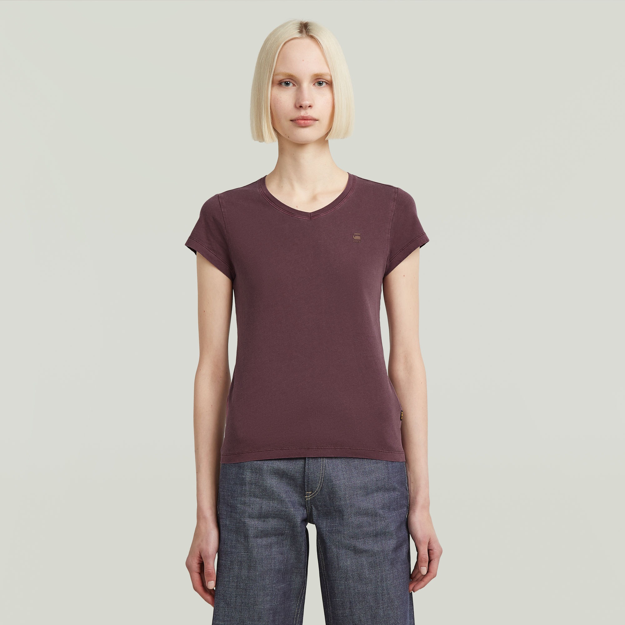 Image of G-STAR V-Shirt "Eyben" mit Label